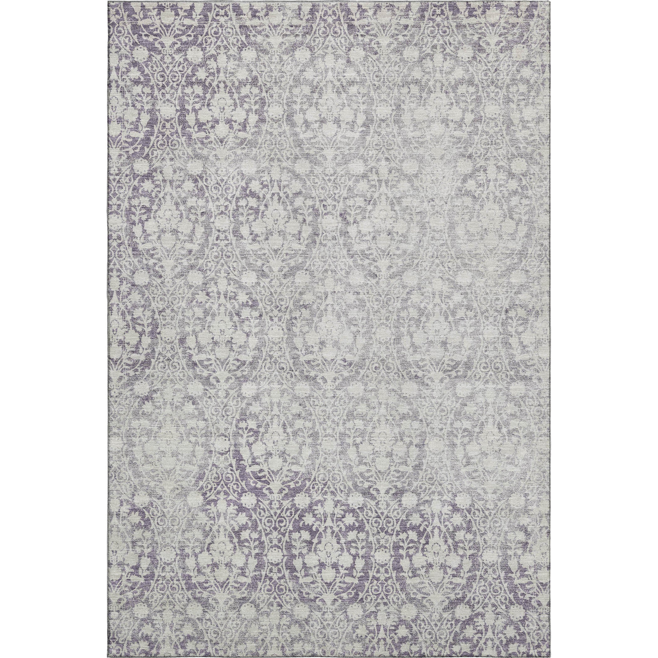 Vienna Machine Washable Transitional Plum Purple Rug 2'6" x 3'10" #shape_Rectangle