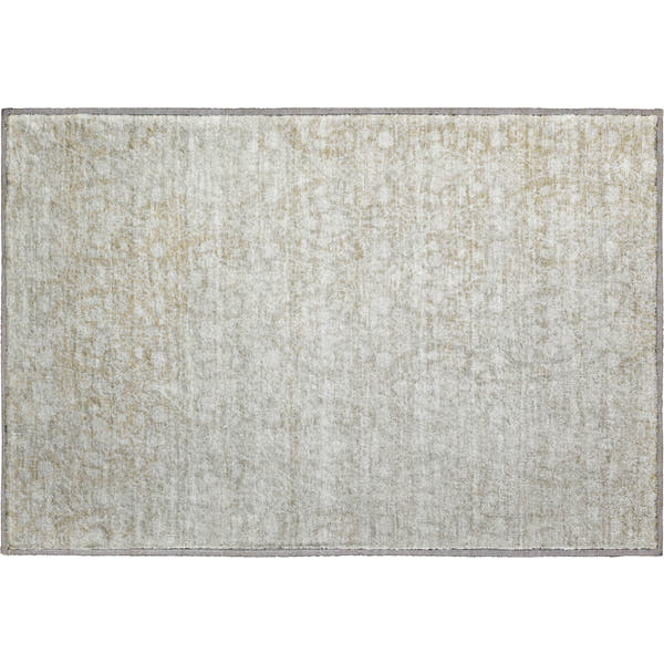 Vienna Machine Washable Transitional Tan Brown Rug 1'8" x 2'6"