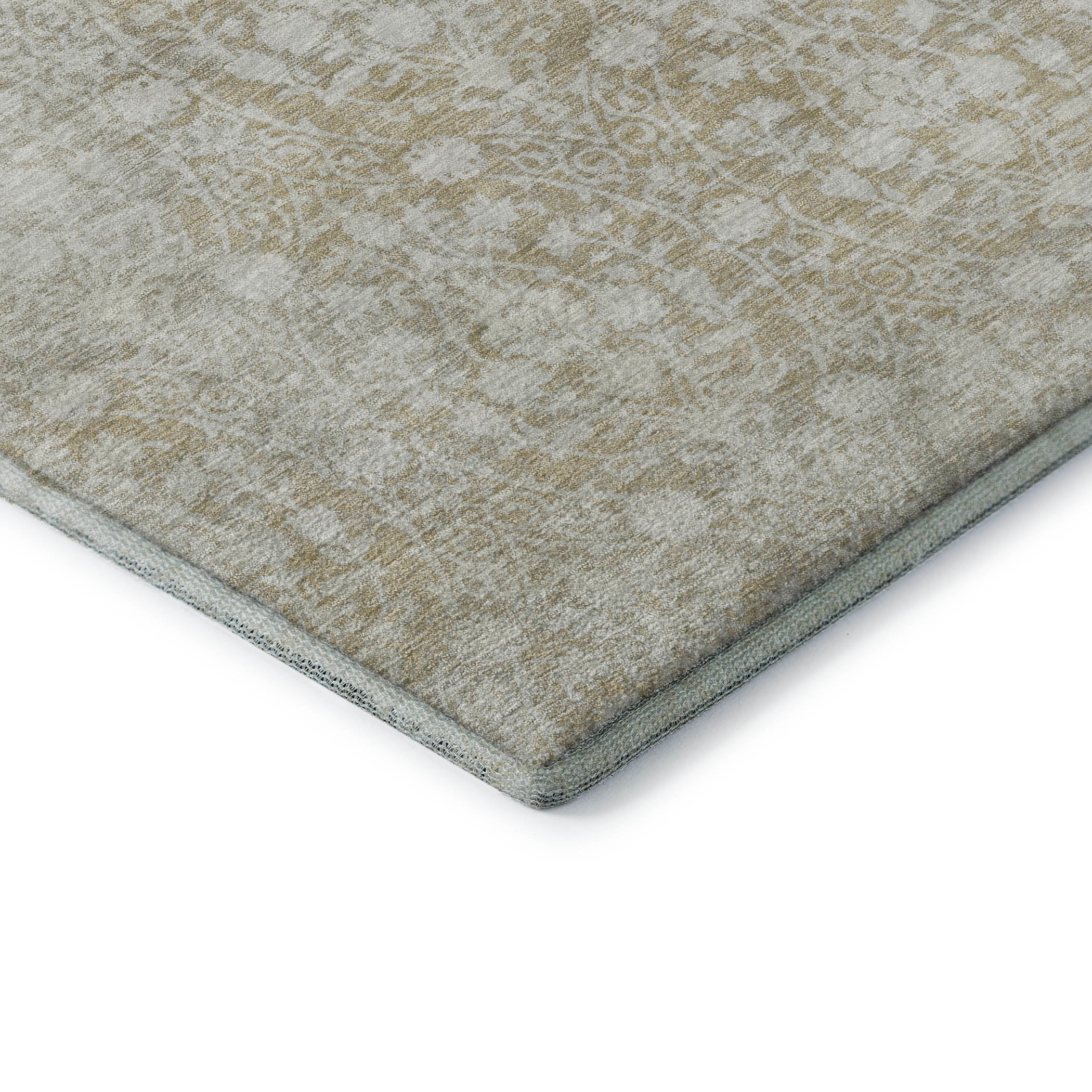 Vienna Machine Washable Transitional Tan Brown Rug 1'8" x 2'6" #shape_Rectangle