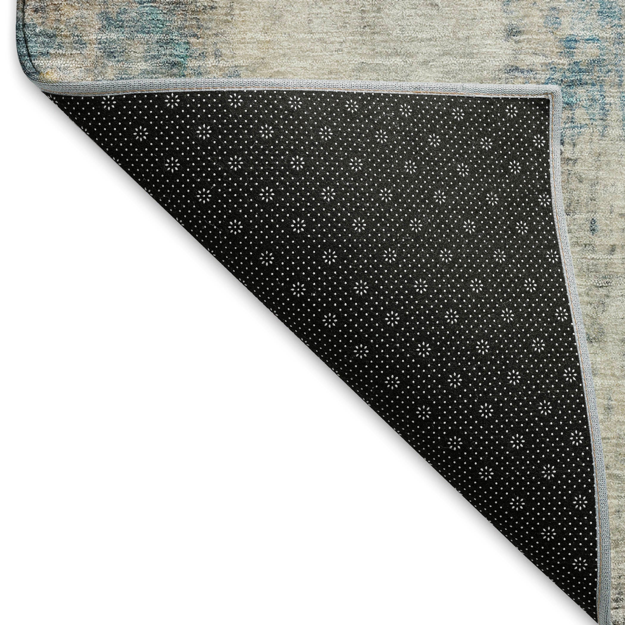 Marrakech Machine Washable Transitional Teal Rug 1'8" x 2'6" #shape_Rectangle