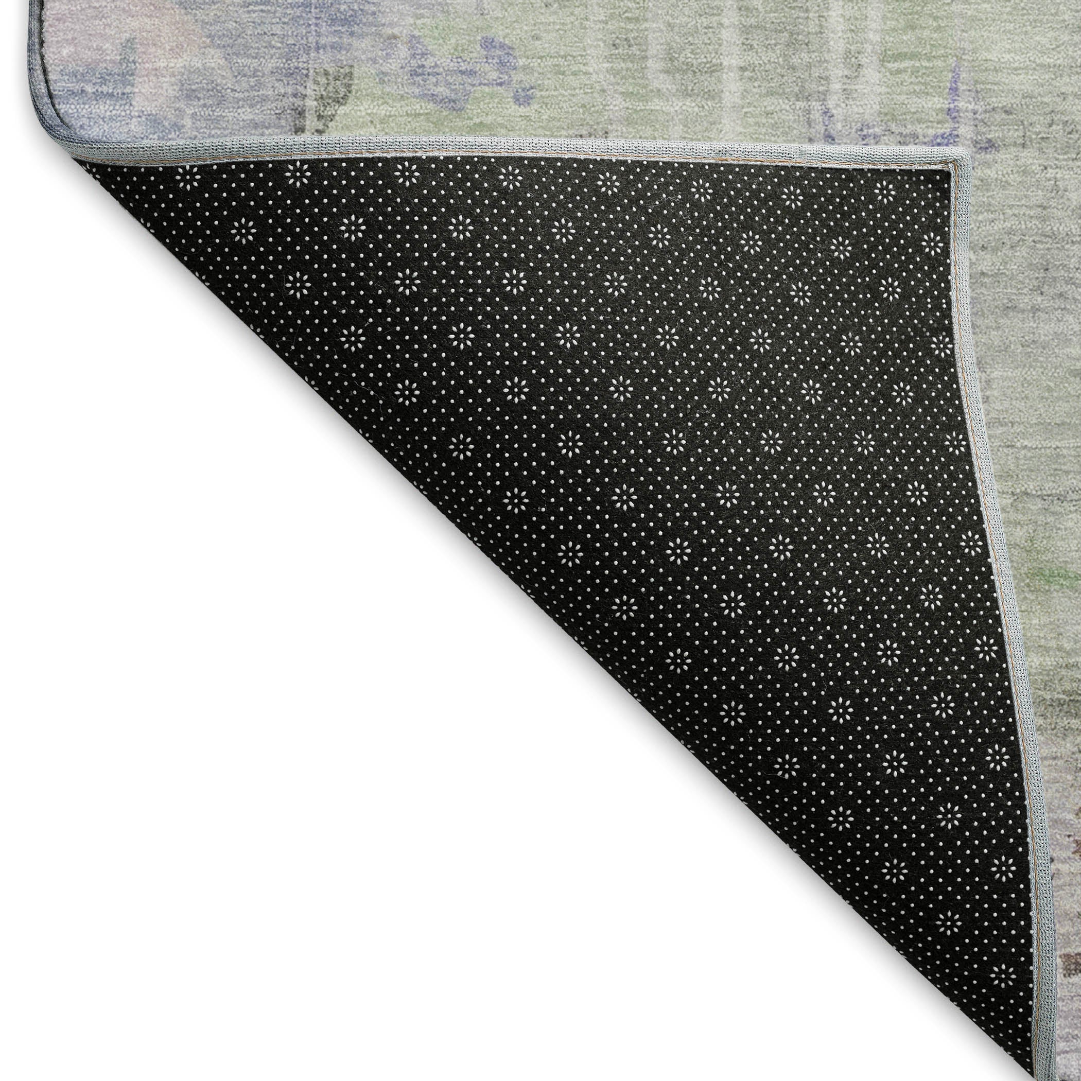 Porto Machine Washable Transitional Aloe Green Rug 1'8" x 2'6" #shape_Rectangle