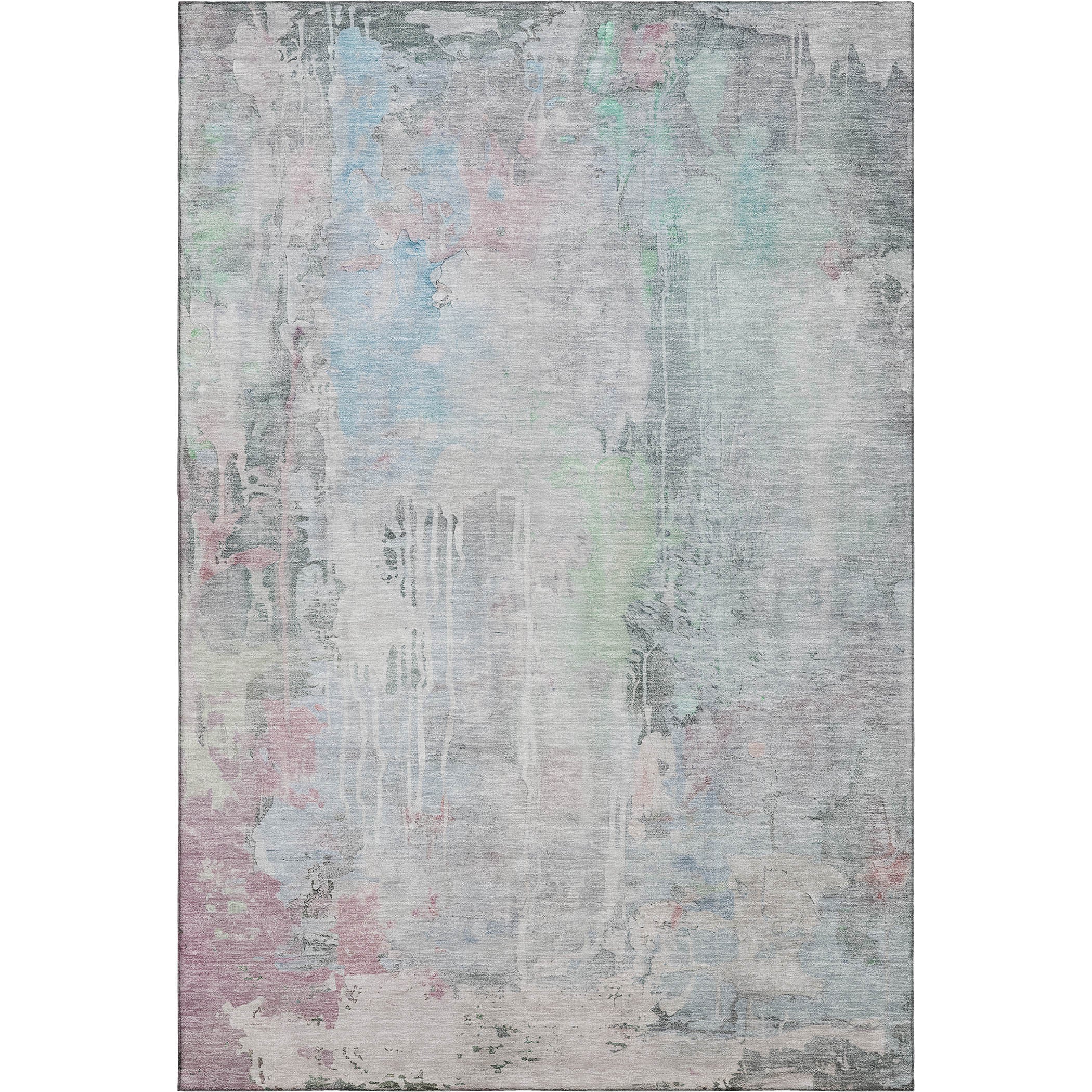 Porto Machine Washable Transitional Blue Rug 2'6" x 3'10" #shape_Rectangle