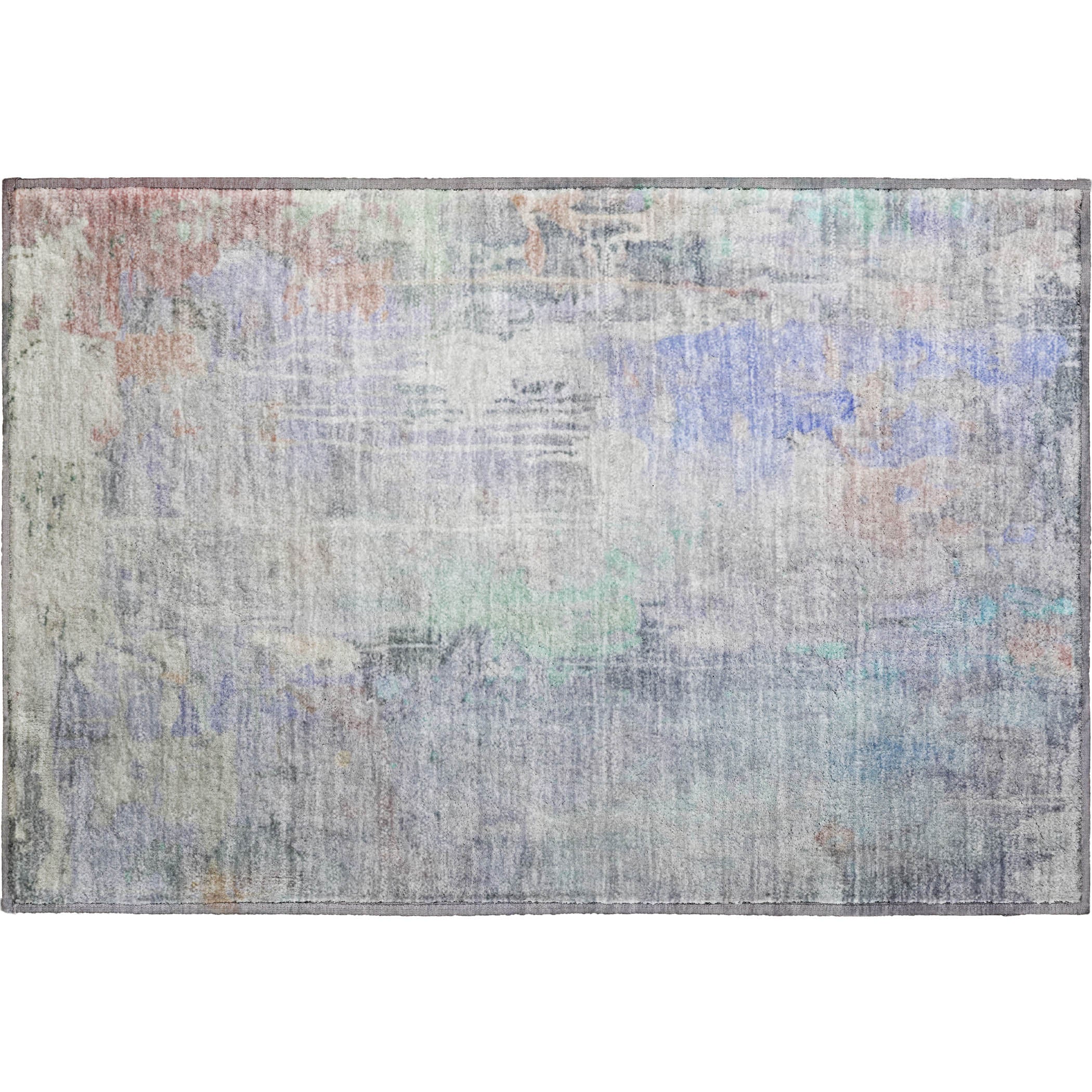 Porto Machine Washable Transitional Purple Rug 1'8" x 2'6" #shape_Rectangle