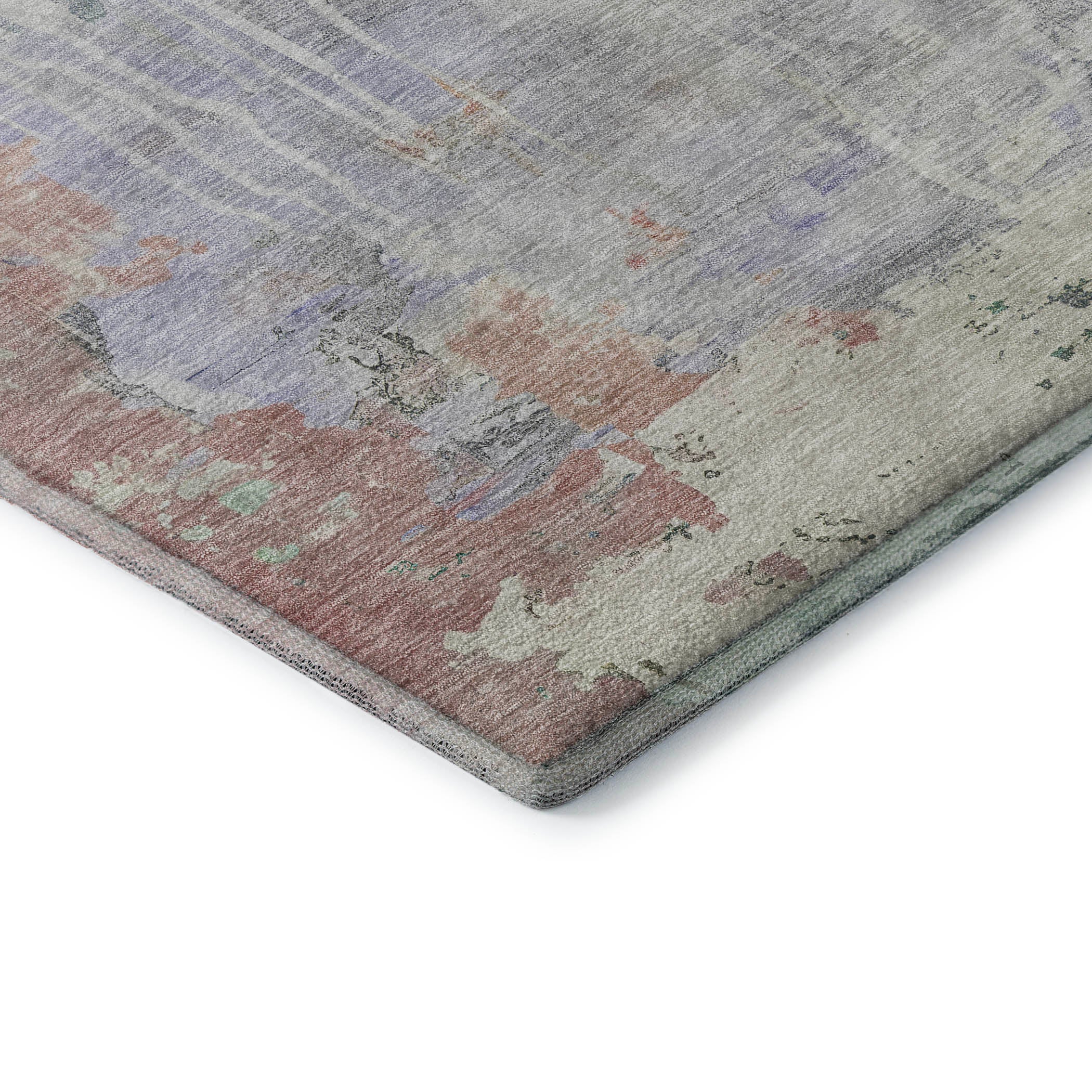 Porto Machine Washable Transitional Purple Rug 1'8" x 2'6" #shape_Rectangle