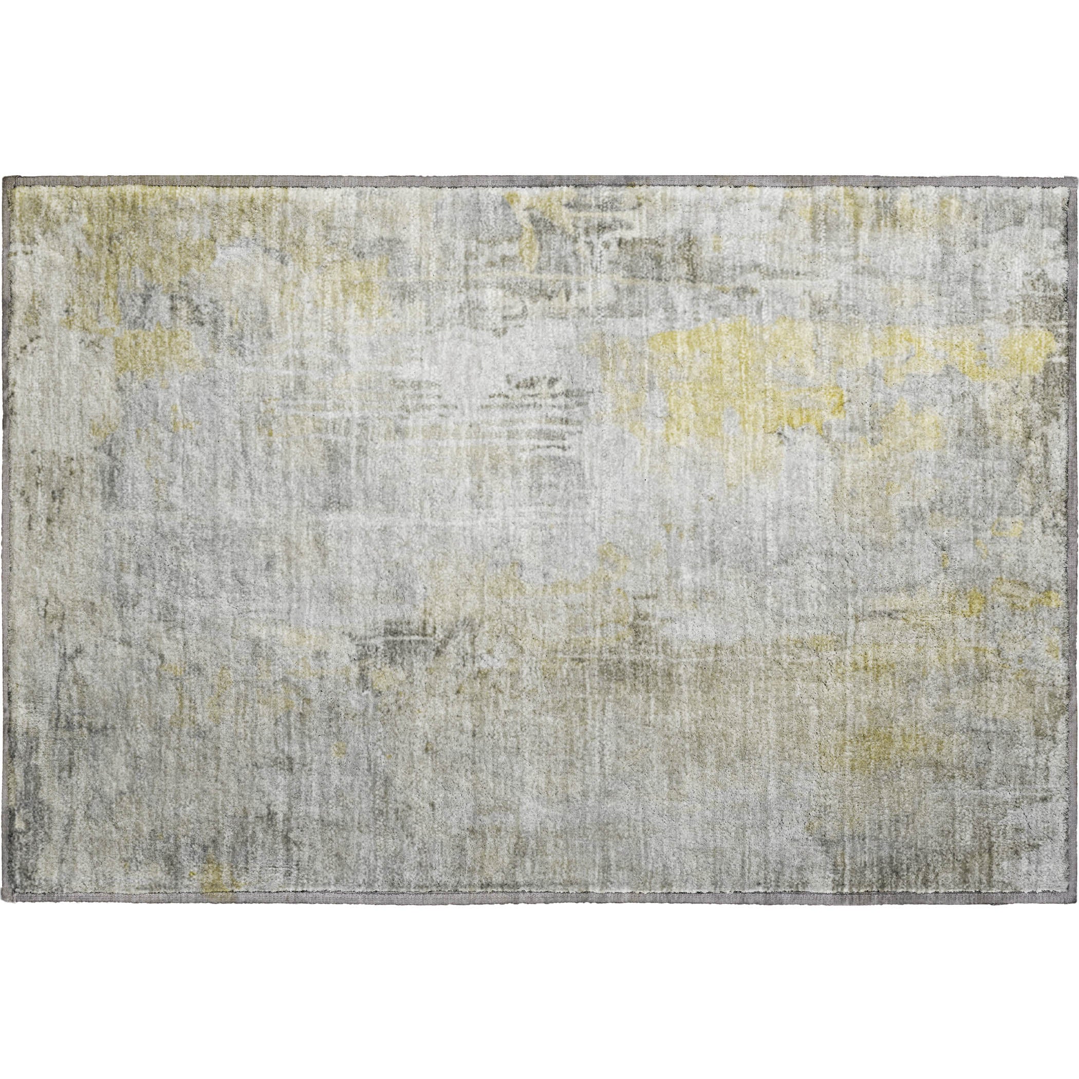 Porto Machine Washable Transitional Silver Gray Rug 1'8" x 2'6" #shape_Rectangle