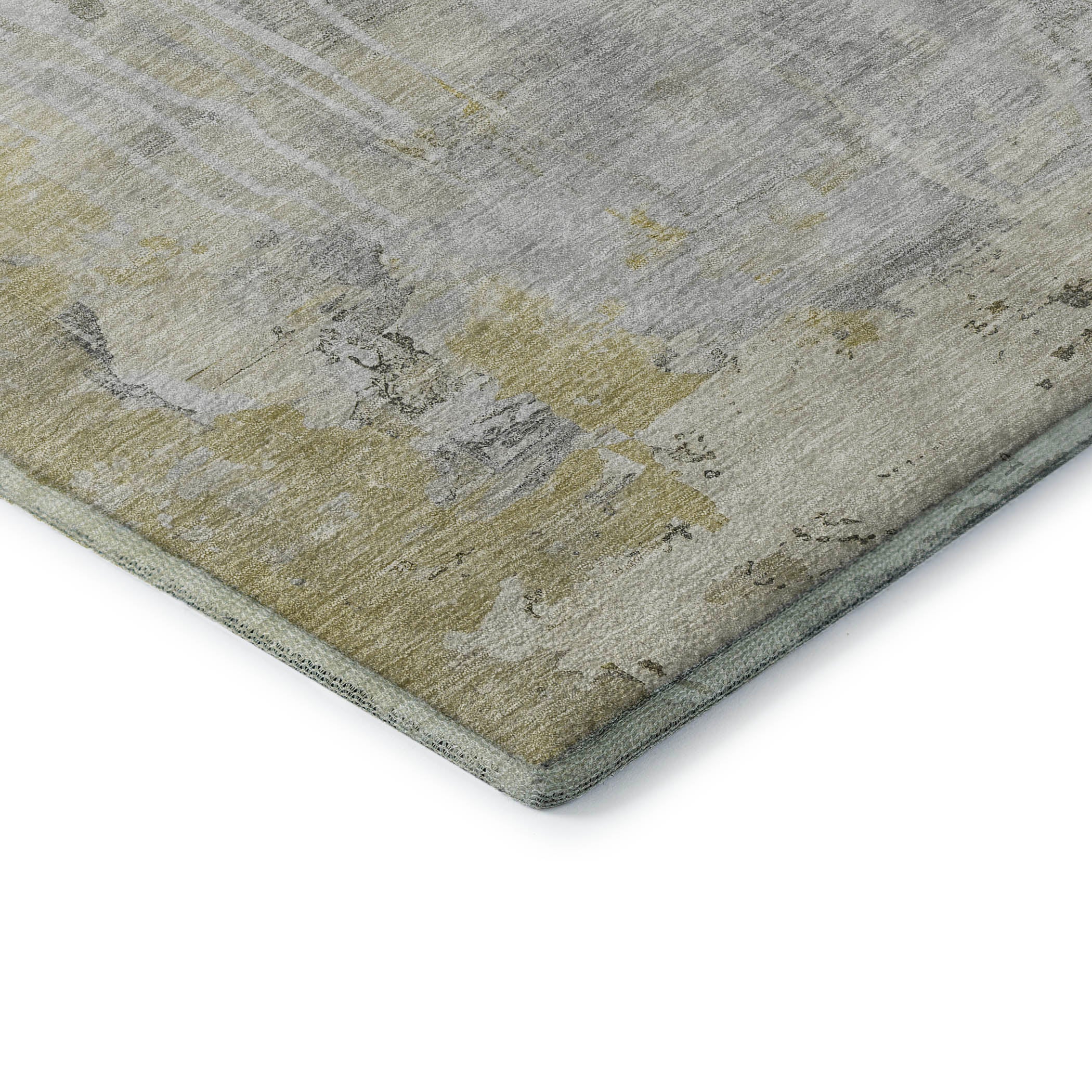 Porto Machine Washable Transitional Silver Gray Rug 1'8" x 2'6" #shape_Rectangle