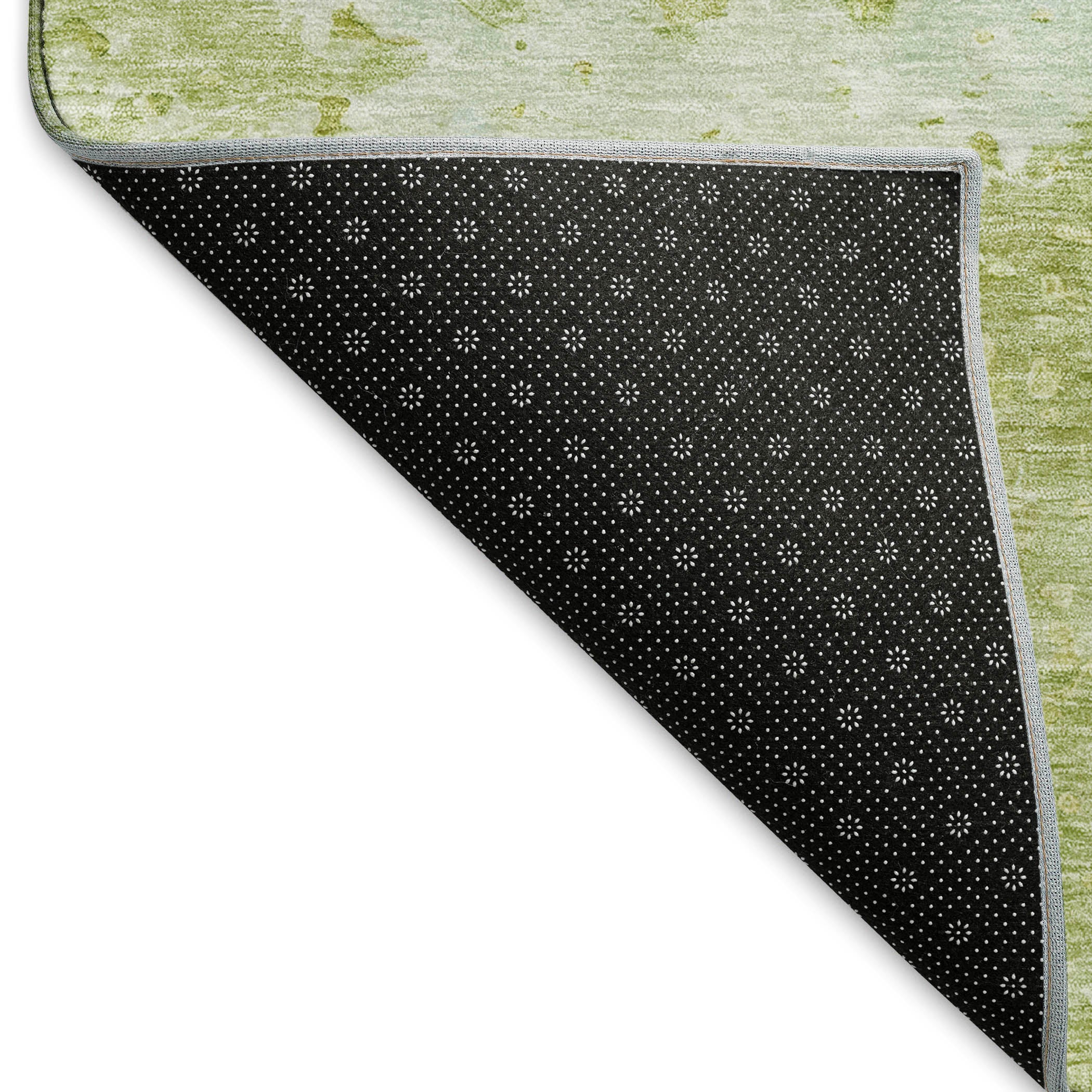 Havana Machine Washable Transitional Aloe Green Rug 1'8" x 2'6" #shape_Rectangle