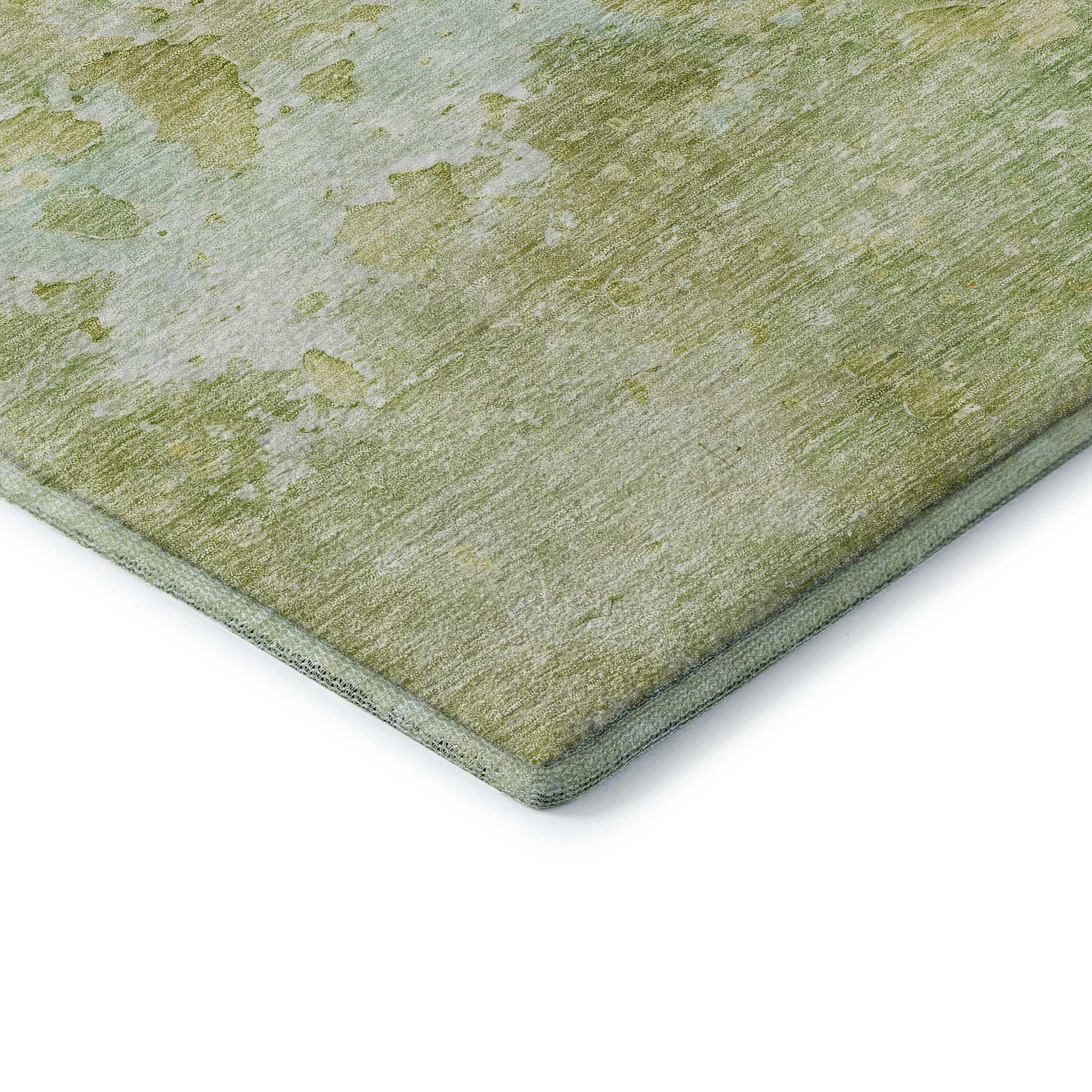 Havana Machine Washable Transitional Aloe Green Rug 1'8" x 2'6" #shape_Rectangle