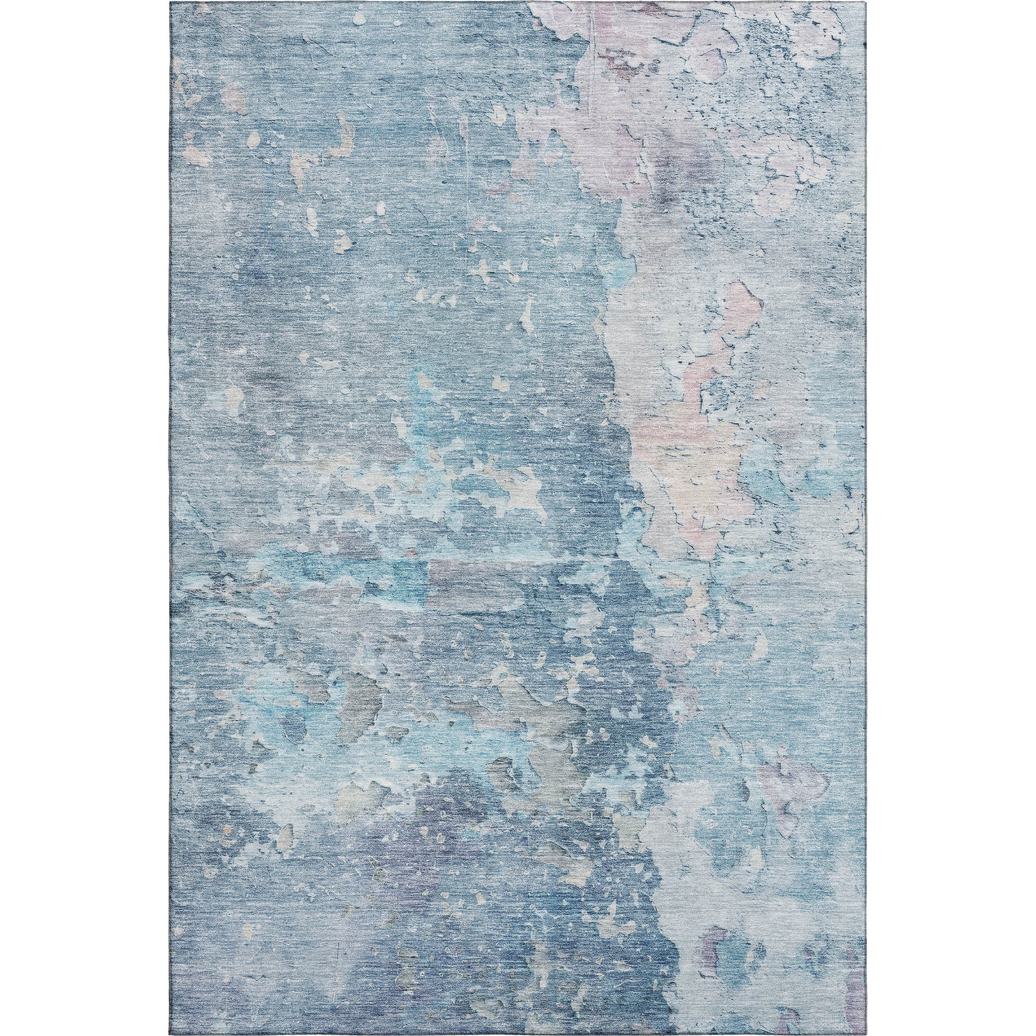 Havana Machine Washable Transitional Blue Rug 2'6" x 3'10" #shape_Rectangle