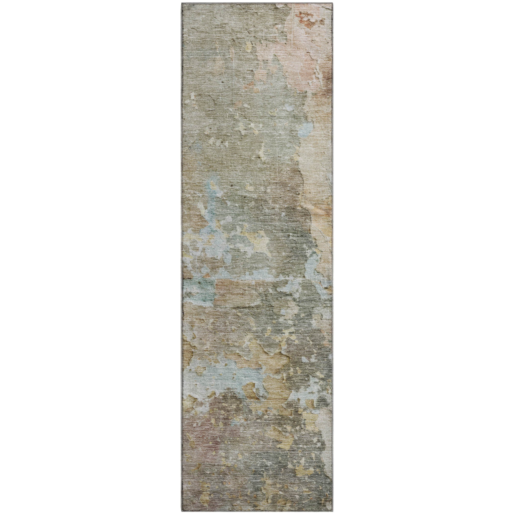 Havana Machine Washable Transitional Brown Rug 2'3" x 7'6" #shape_Runner