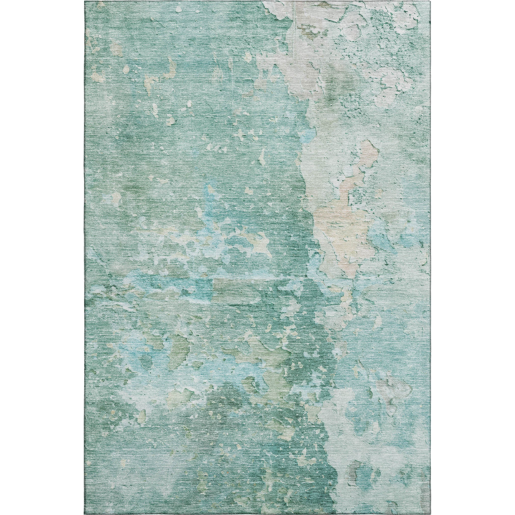 Havana Machine Washable Transitional Emerald Green Rug 2'6" x 3'10" #shape_Rectangle