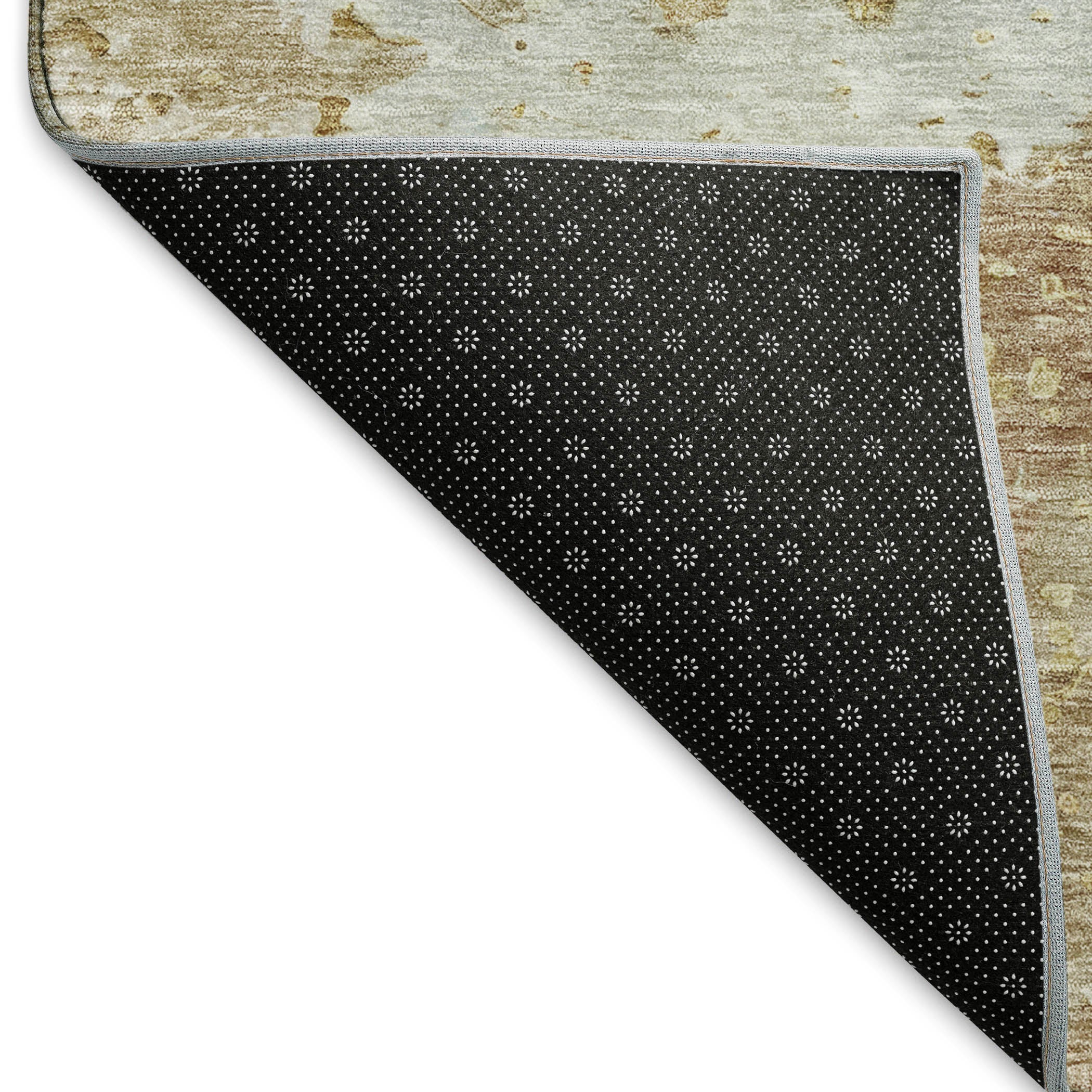 Havana Machine Washable Transitional Khaki Brown Rug 1'8" x 2'6" #shape_Rectangle