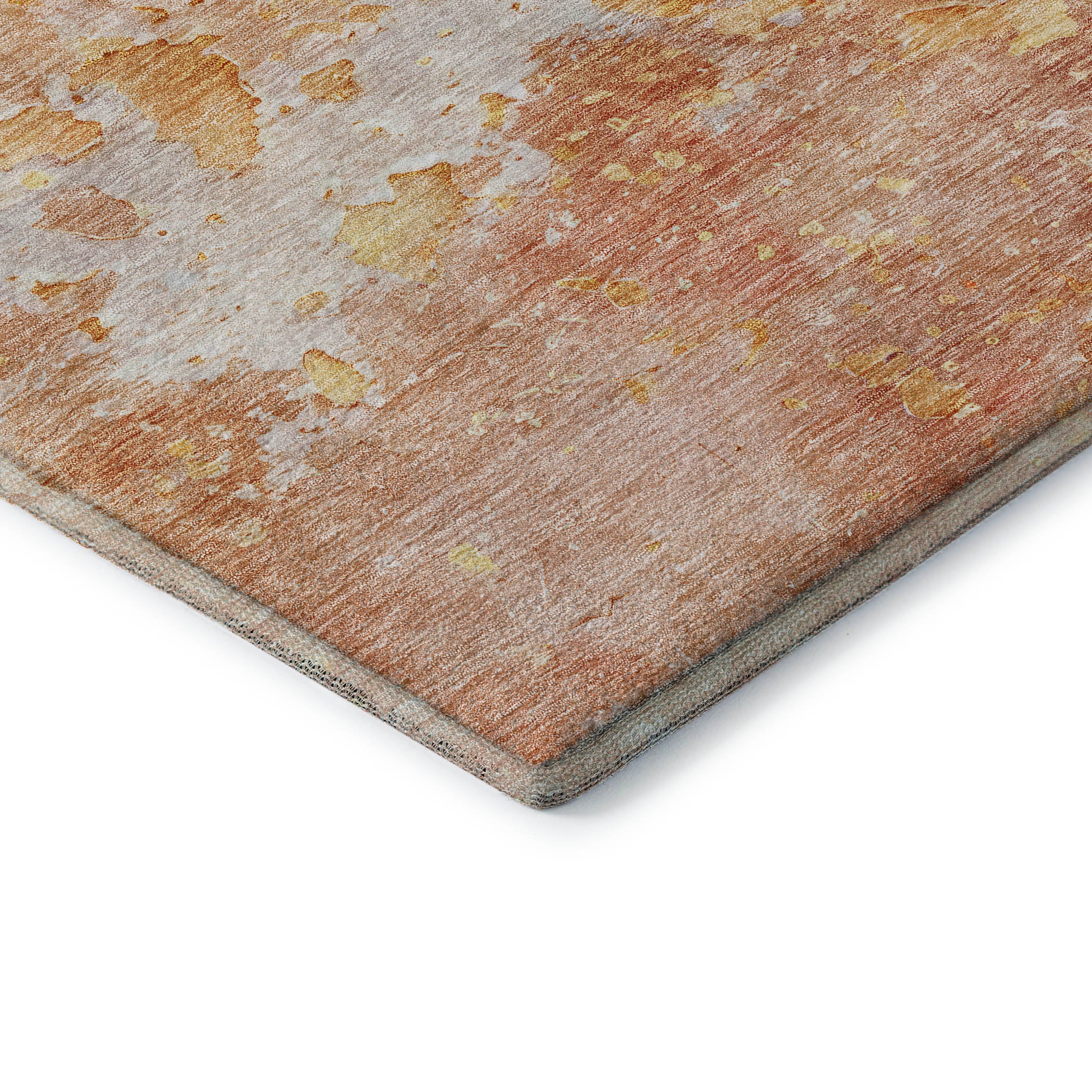 Havana Machine Washable Transitional Salmon Orange Rug 1'8" x 2'6" #shape_Rectangle