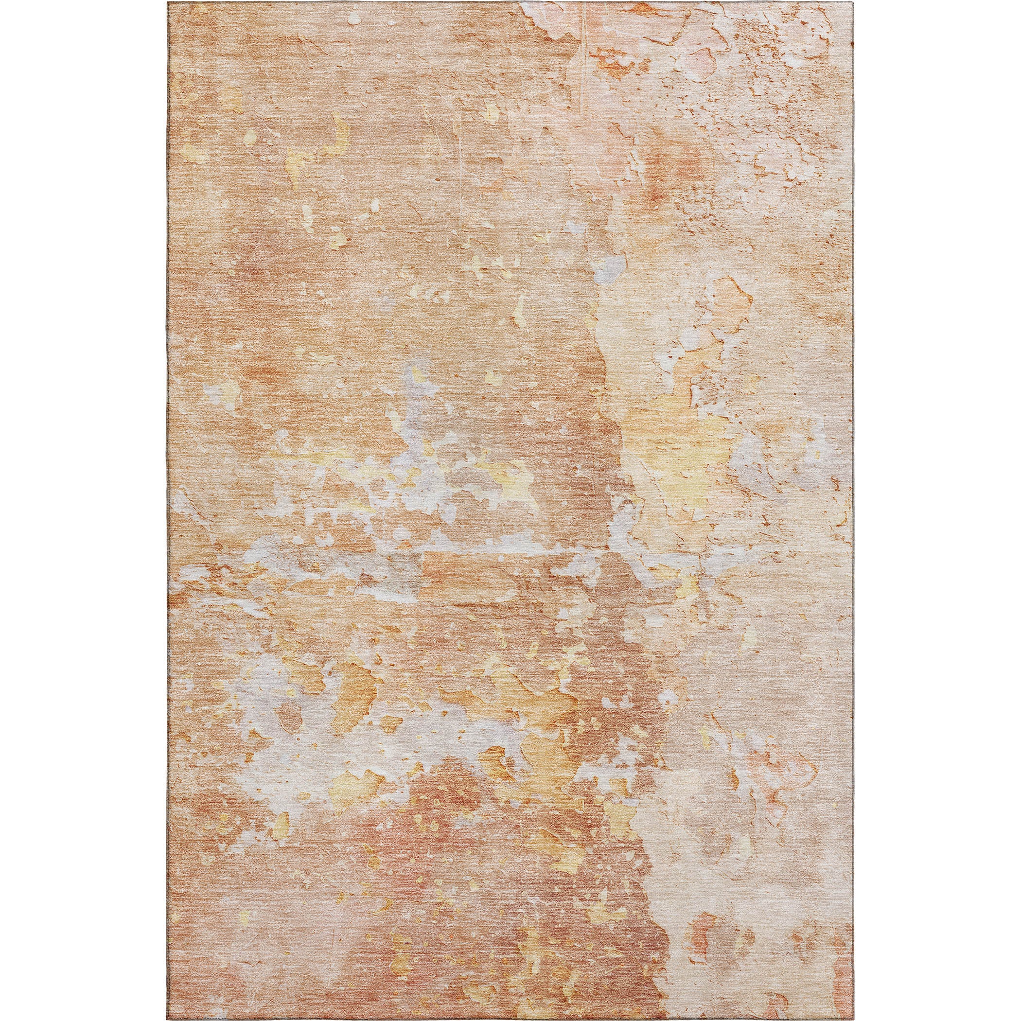 Havana Machine Washable Transitional Salmon Orange Rug 2'6" x 3'10" #shape_Rectangle