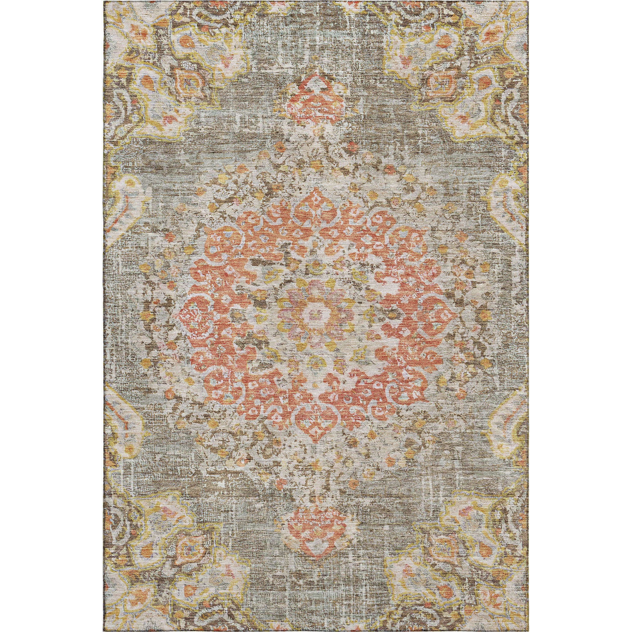Sarajevo Machine Washable Traditional Brown Rug 2'6" x 3'10" #shape_Rectangle