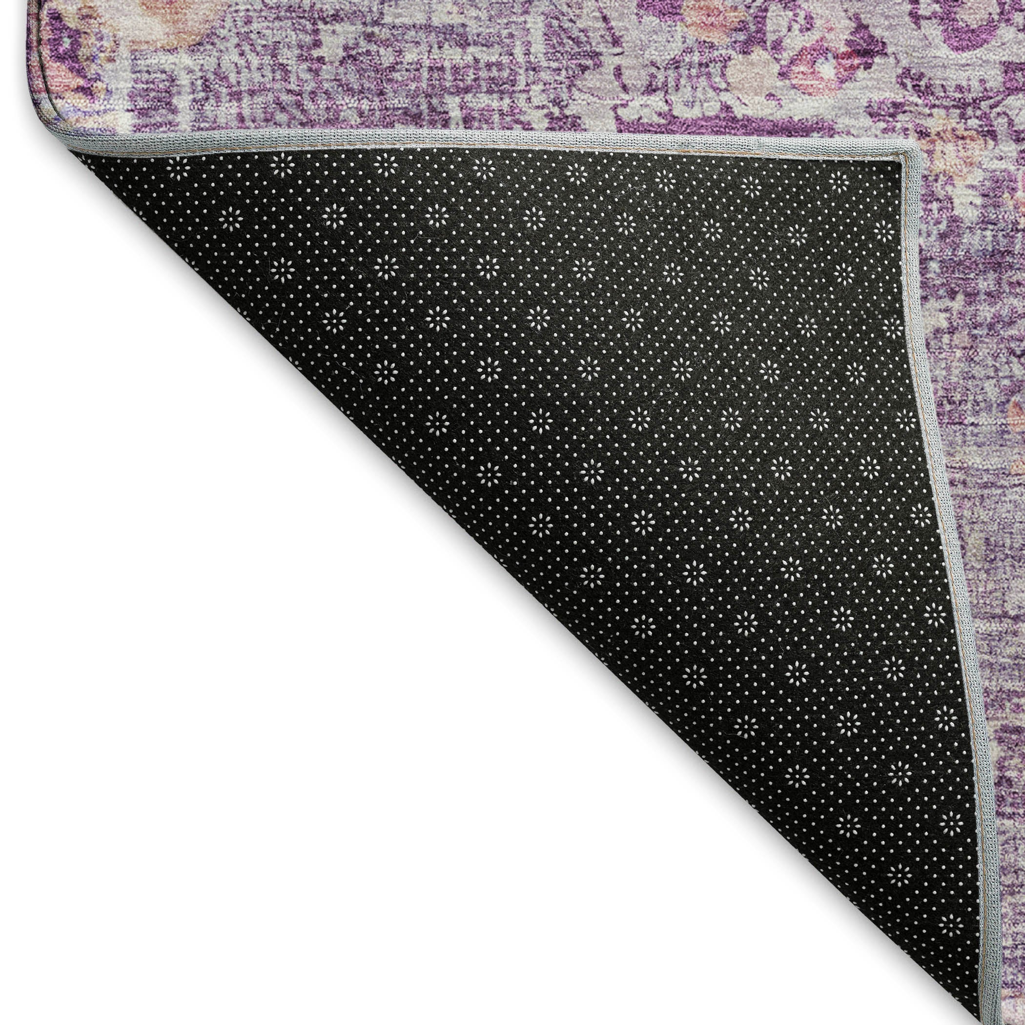 Sarajevo Machine Washable Traditional Purple Rug 1'8" x 2'6" #shape_Rectangle