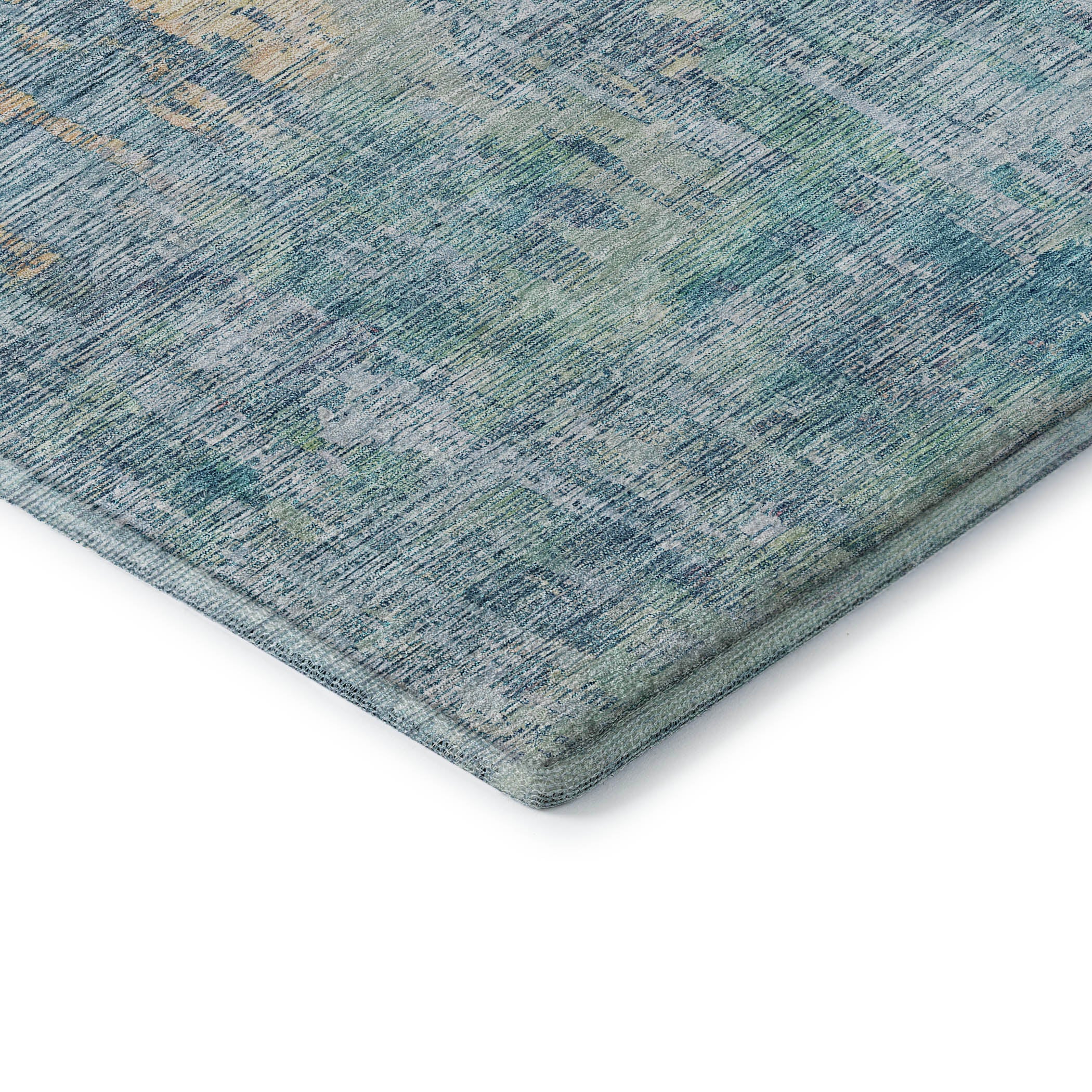 Prague Machine Washable Transitional Blue Rug 1'8" x 2'6" #shape_Rectangle