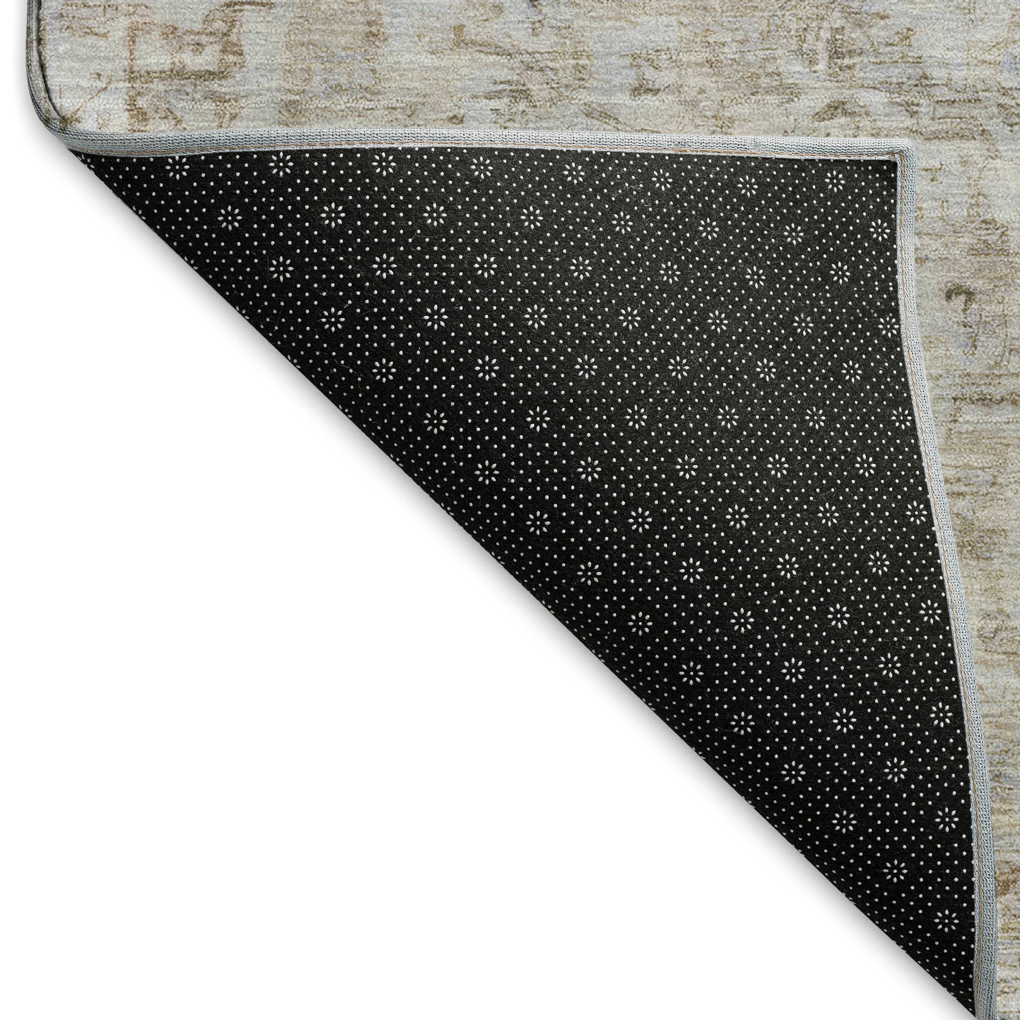 Baku Machine Washable Traditional Chocolate Brown Rug 1'8" x 2'6" #shape_Rectangle