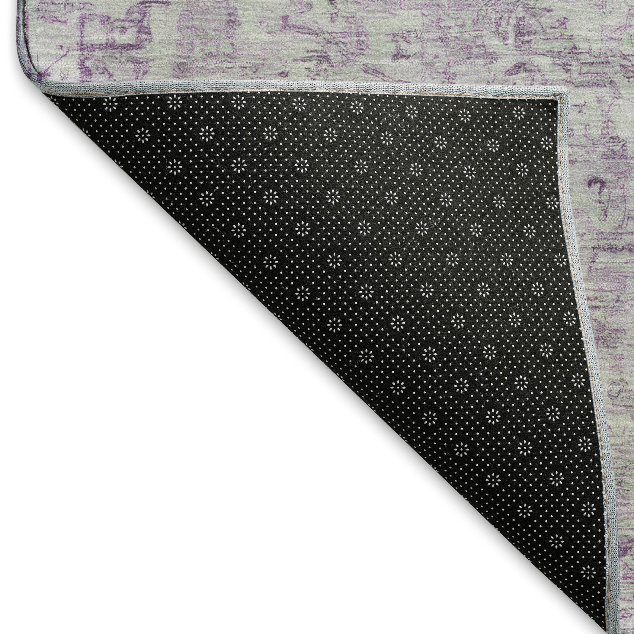 Baku Machine Washable Traditional Purple Rug 1'8" x 2'6" #shape_Rectangle