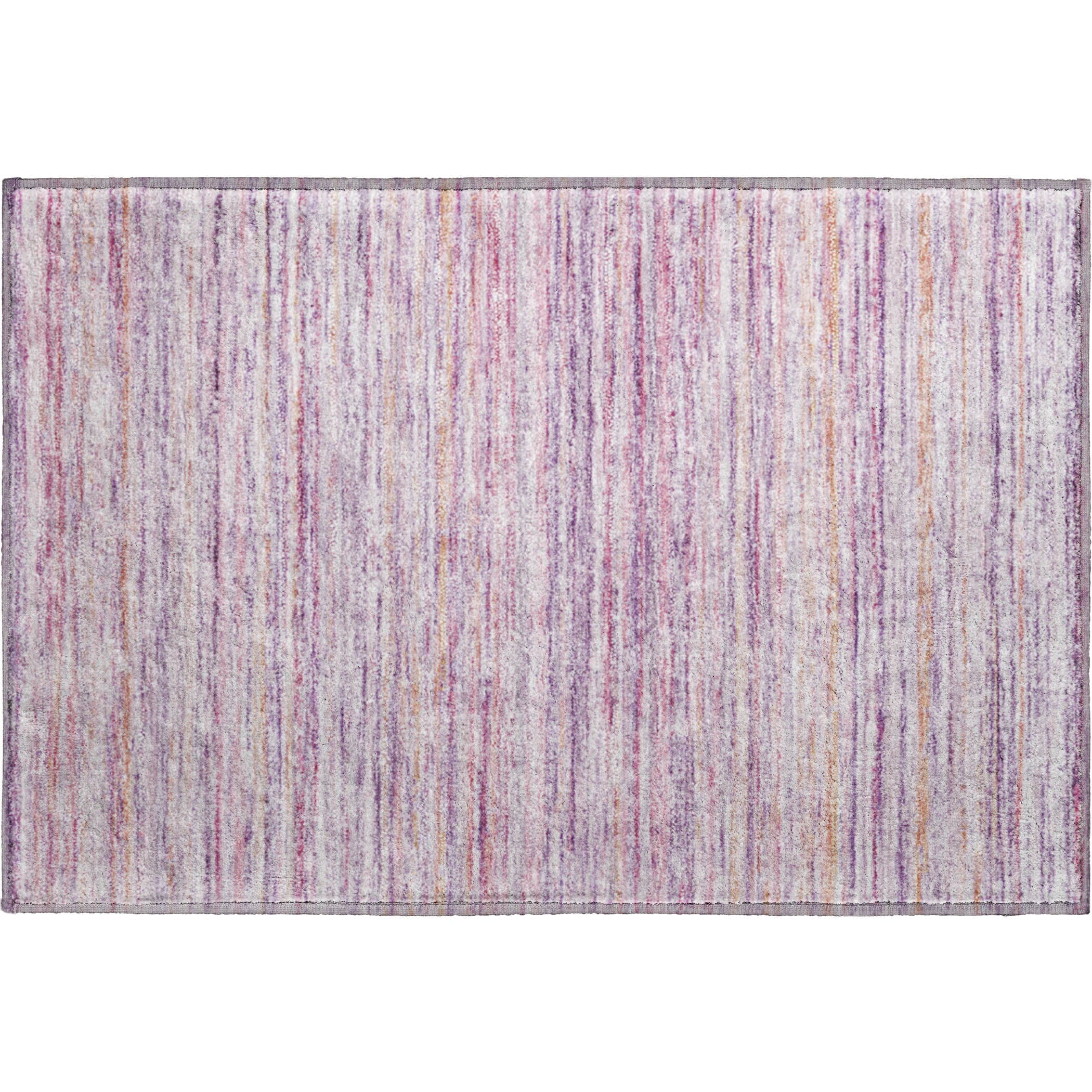 Oslo Machine Washable Transitional Mauve Pink Rug 1'8" x 2'6" #shape_Rectangle