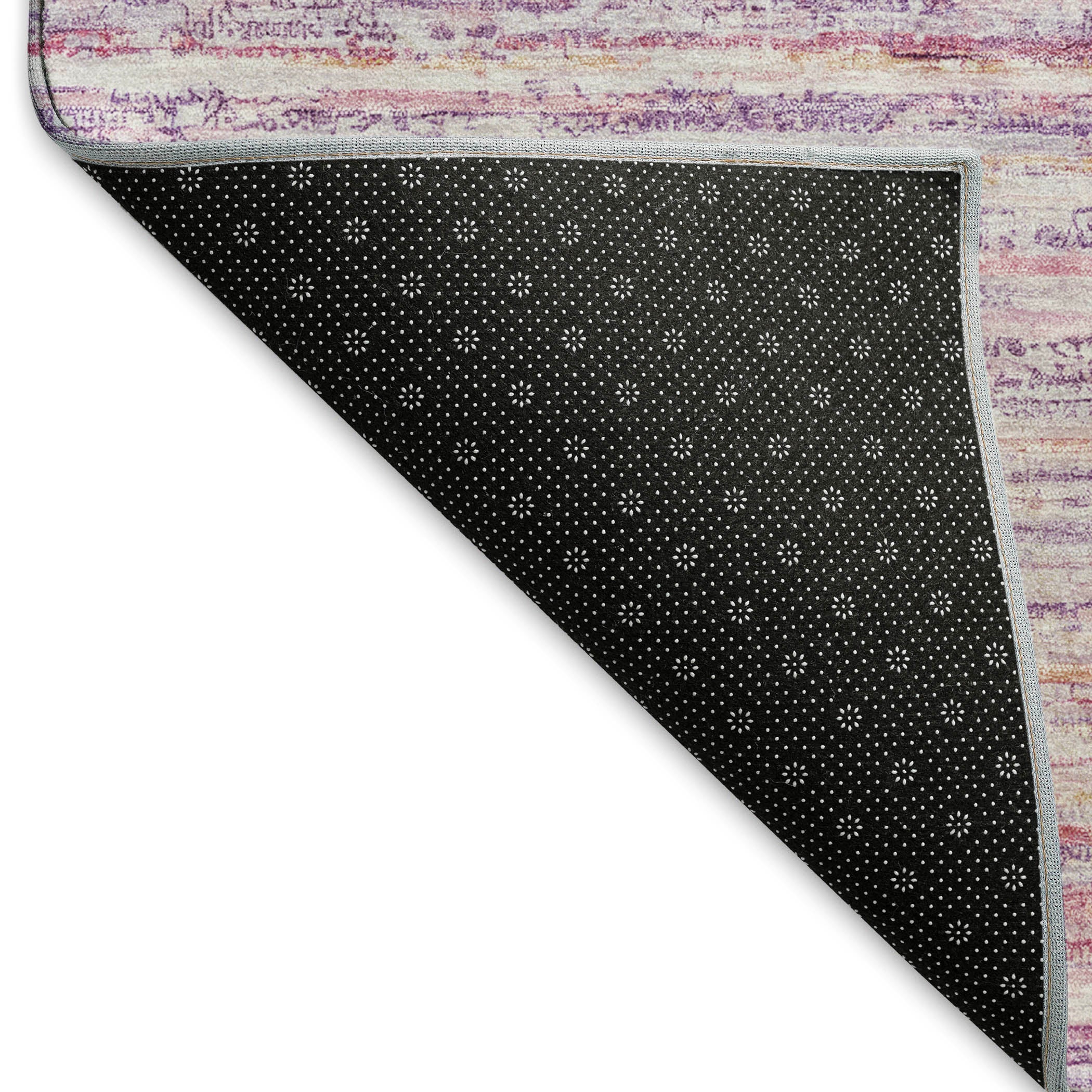 Oslo Machine Washable Transitional Mauve Pink Rug 1'8" x 2'6" #shape_Rectangle