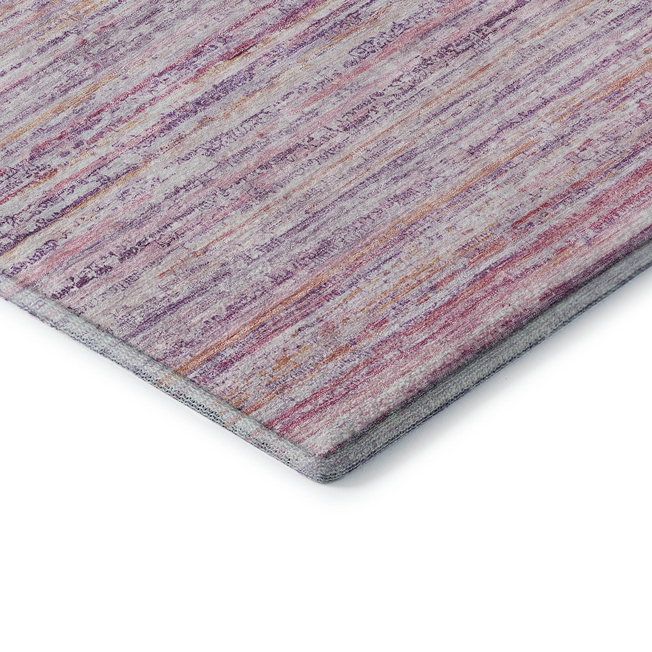 Oslo Machine Washable Transitional Mauve Pink Rug 1'8" x 2'6" #shape_Rectangle