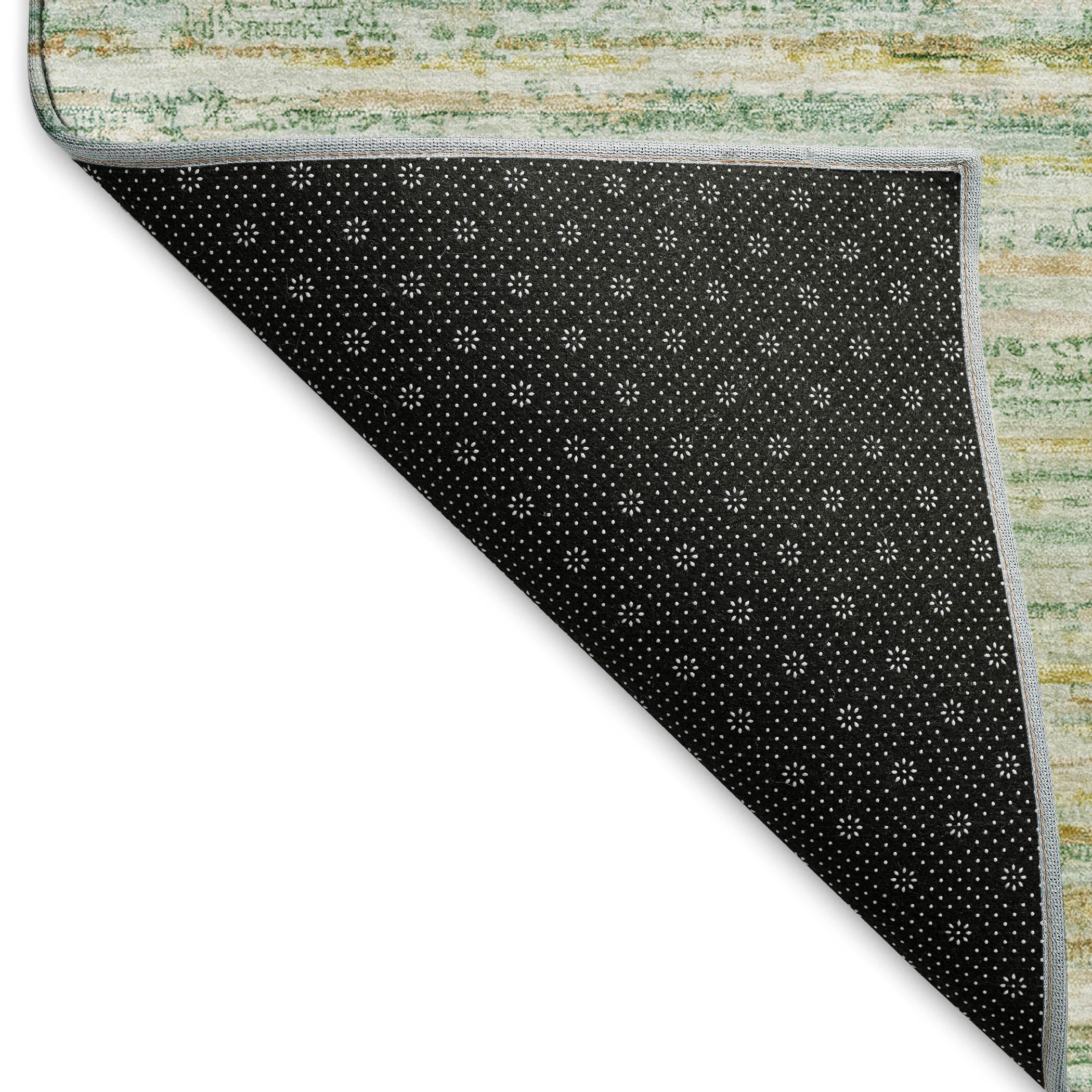 Oslo Machine Washable Transitional Mint Green Rug 1'8" x 2'6" #shape_Rectangle