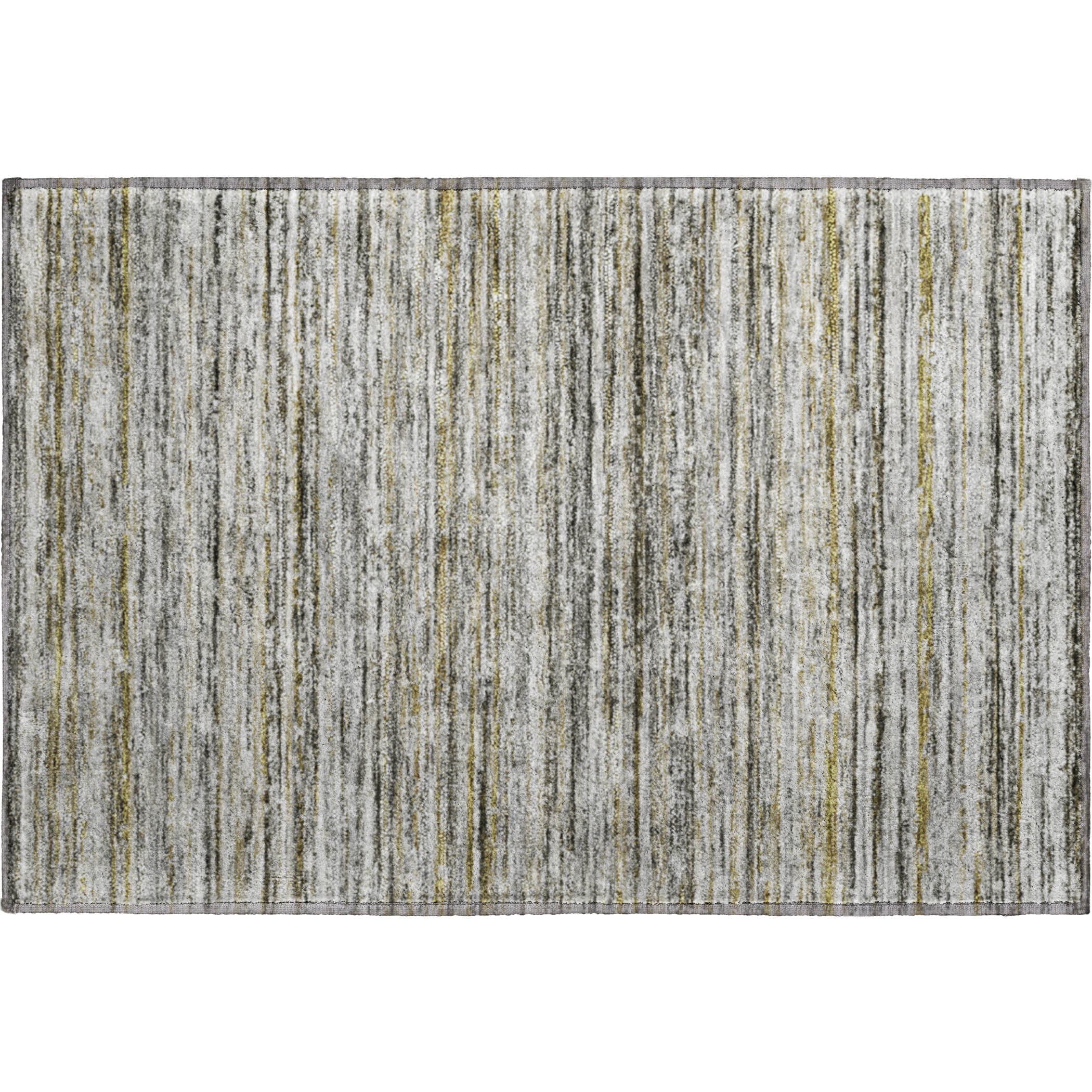 Oslo Machine Washable Transitional Pewter Gray Rug 1'8" x 2'6" #shape_Rectangle