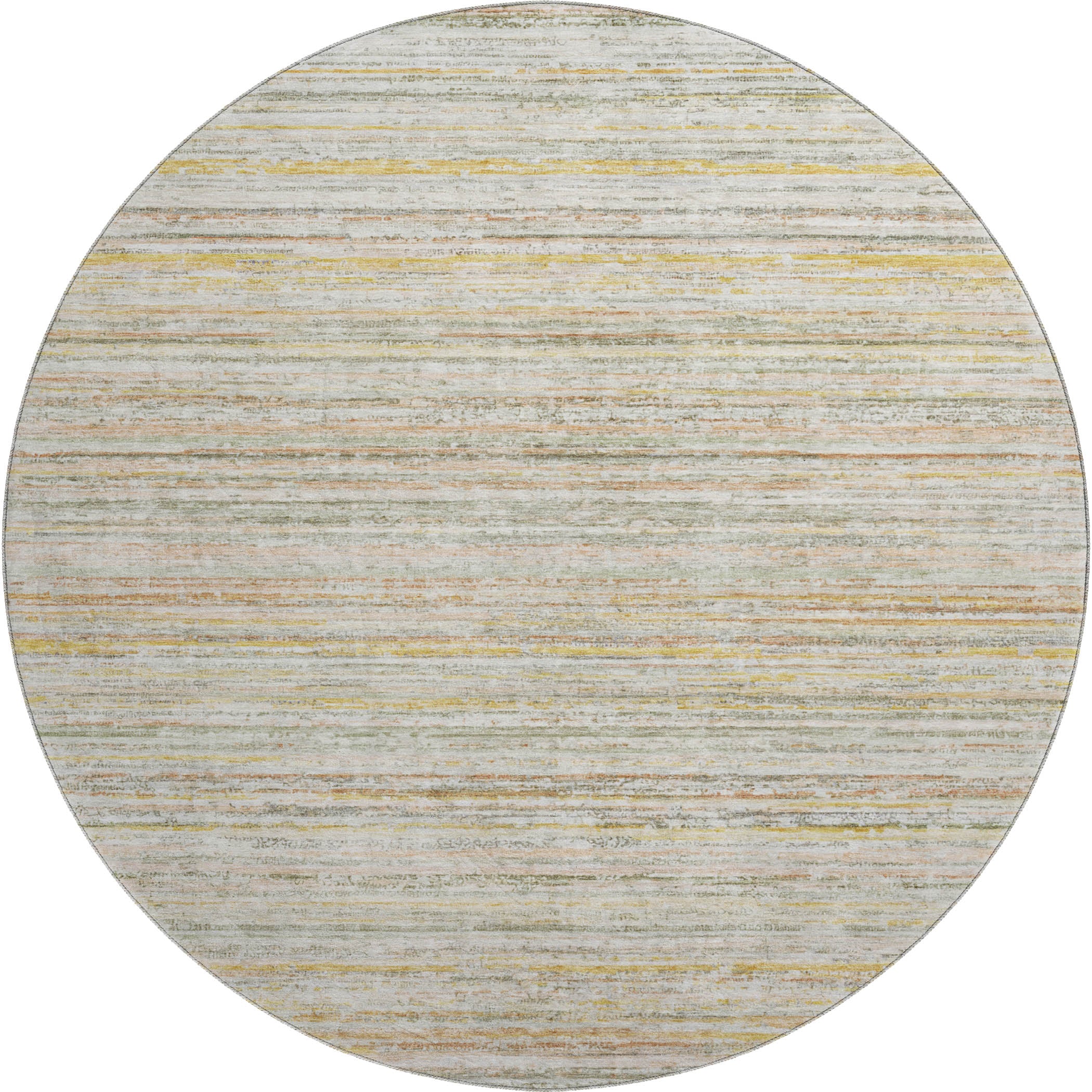 Oslo Machine Washable Transitional Sage Green Rug 8' x 8' #shape_Round