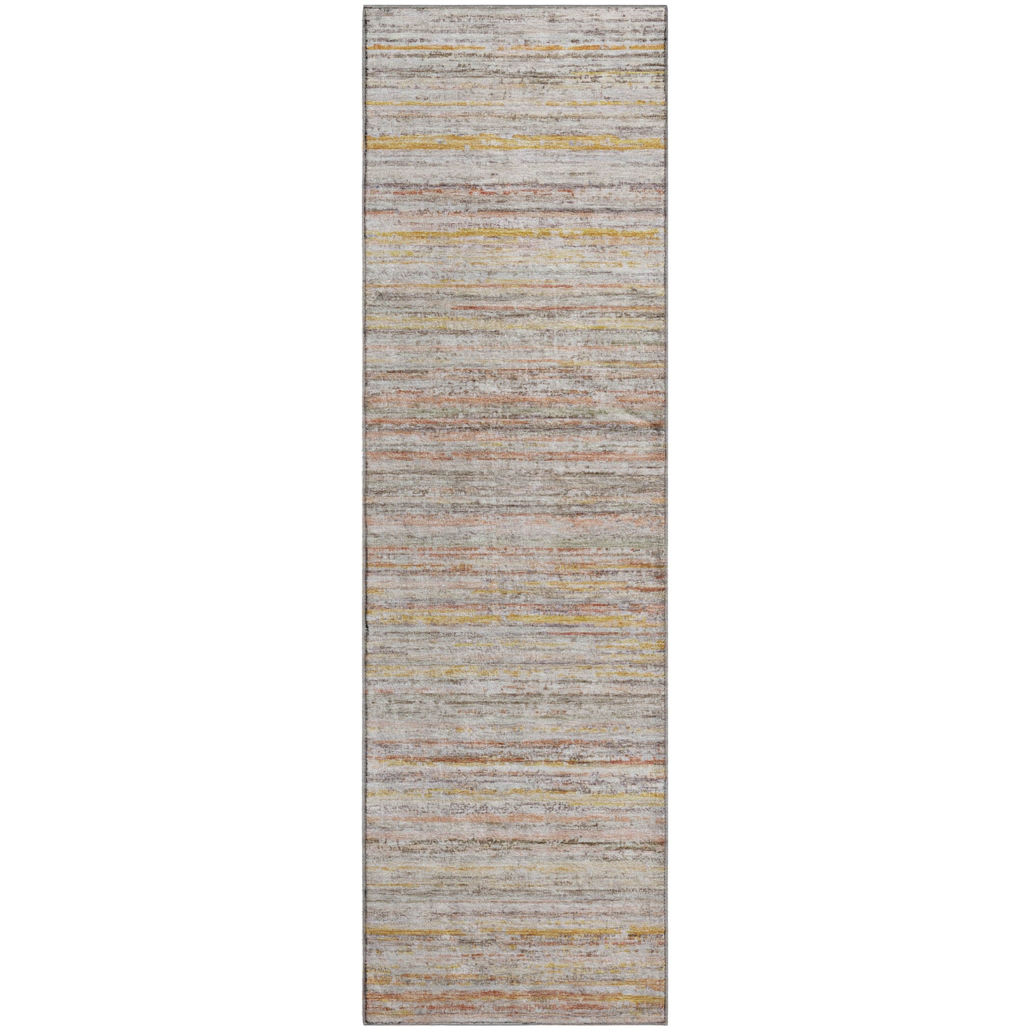 Oslo Machine Washable Transitional Terracotta Orange Rug 2'3" x 7'6" #shape_Runner