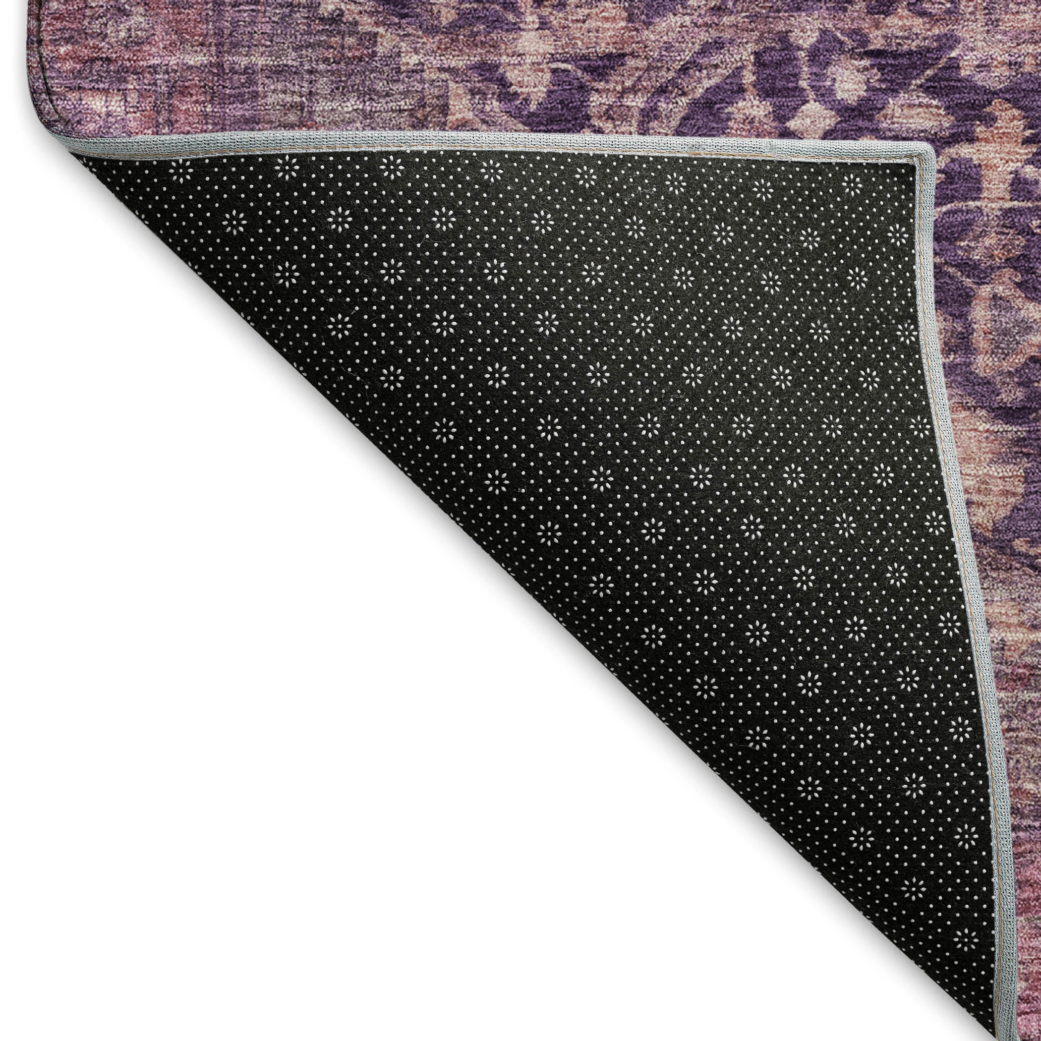 Reykjavik Machine Washable Traditional Eggplant Purple Rug 1'8" x 2'6" #shape_Rectangle