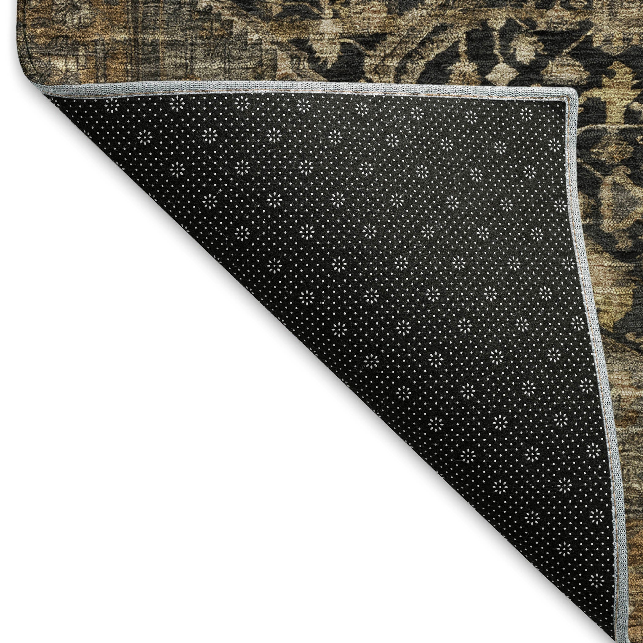 Reykjavik Machine Washable Traditional Fudge Brown Rug 1'8" x 2'6" #shape_Rectangle