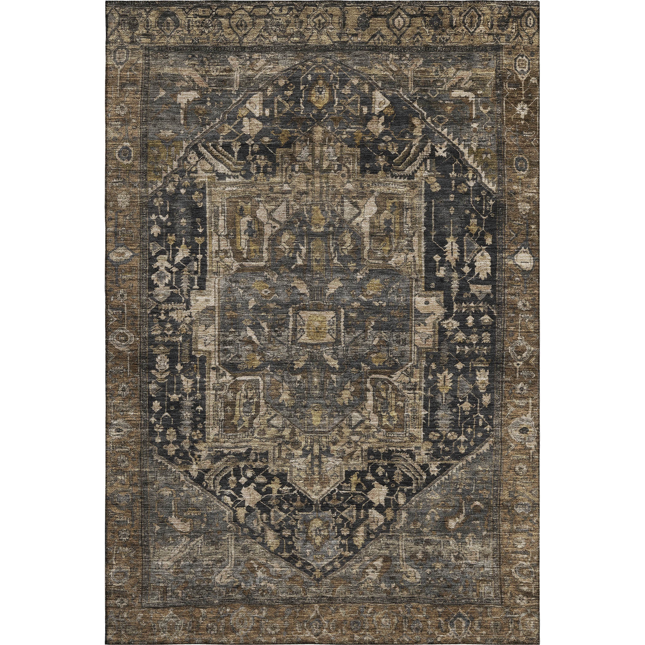 Reykjavik Machine Washable Traditional Fudge Brown Rug 2'6" x 3'10" #shape_Rectangle