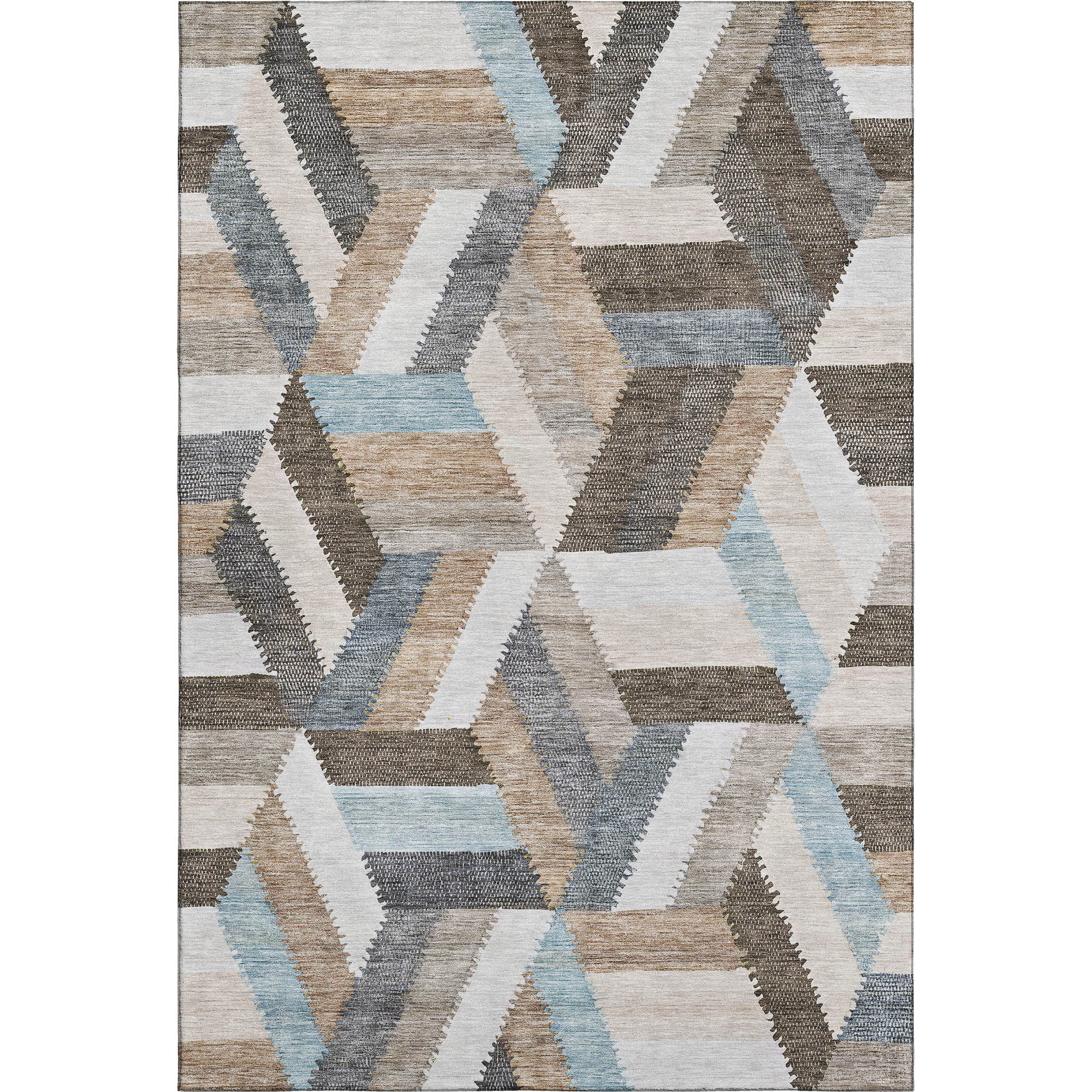 Seville Machine Washable Transitional Brown Rug 2'6" x 3'10" #shape_Rectangle