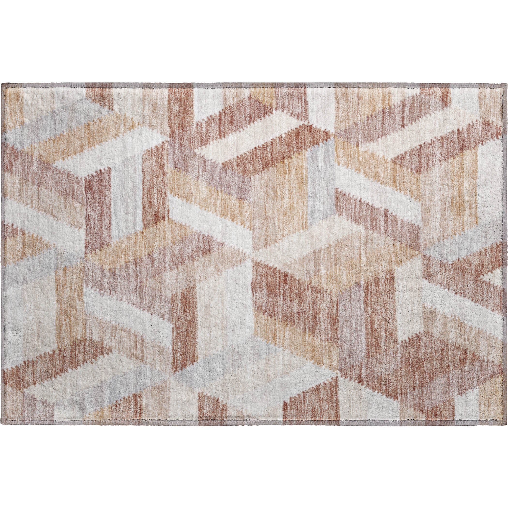 Seville Machine Washable Transitional Copper Orange Rug 1'8" x 2'6" #shape_Rectangle
