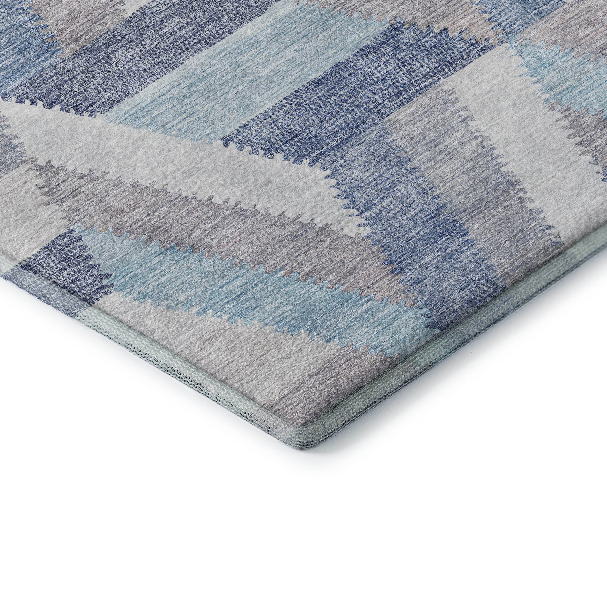 Seville Machine Washable Transitional Denim Blue Rug 1'8" x 2'6" #shape_Rectangle