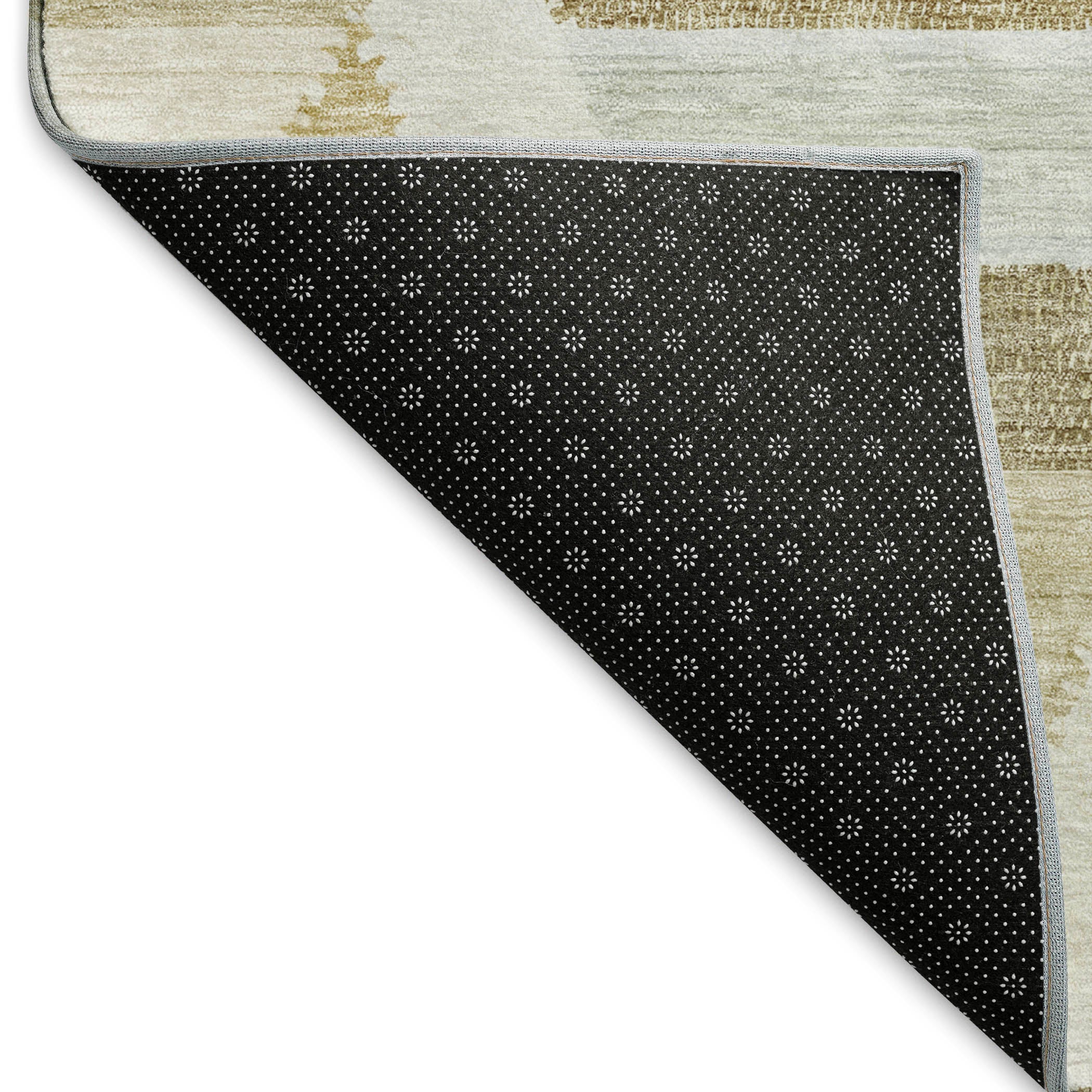 Seville Machine Washable Transitional Tan Brown Rug 1'8" x 2'6" #shape_Rectangle