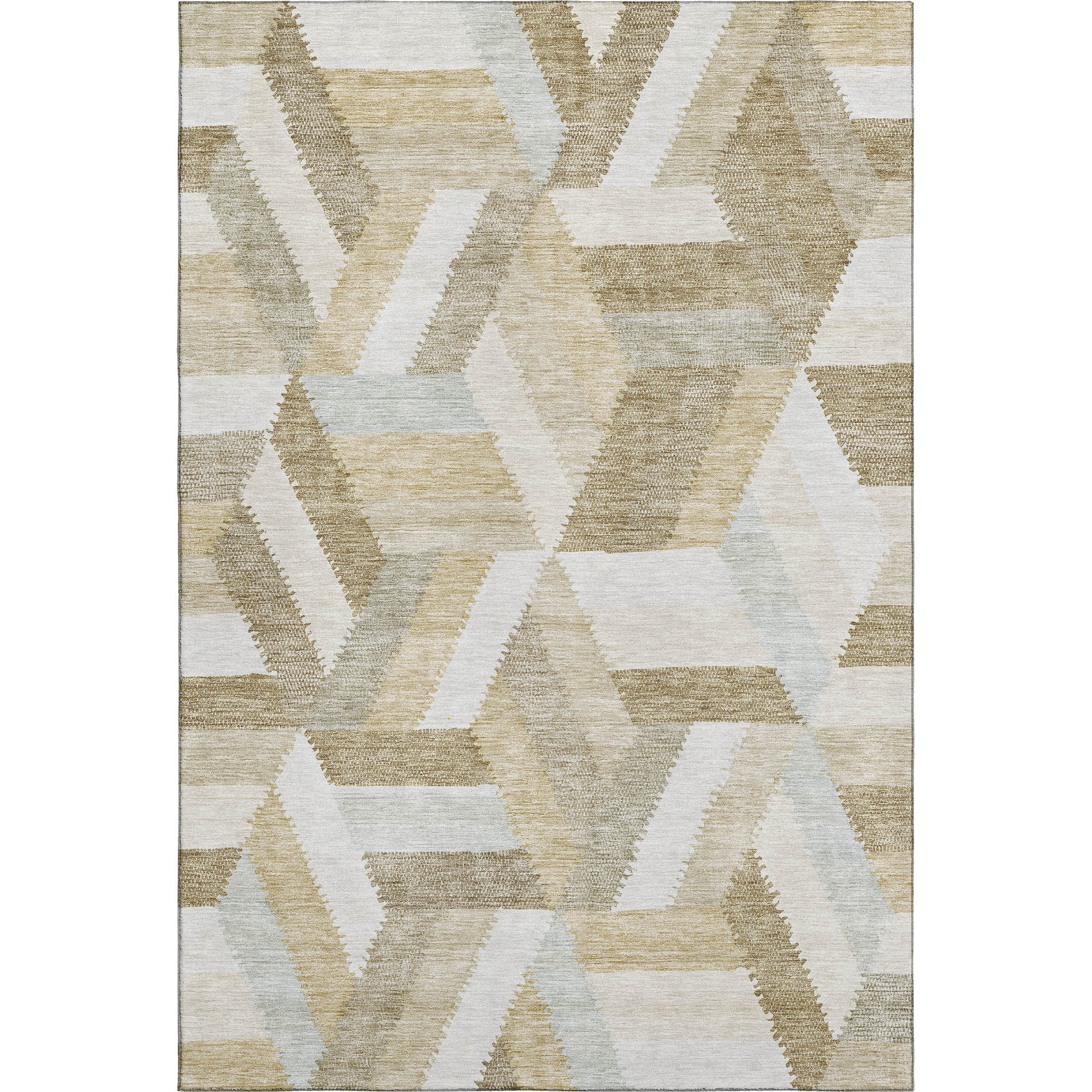 Seville Machine Washable Transitional Tan Brown Rug 2'6" x 3'10" #shape_Rectangle