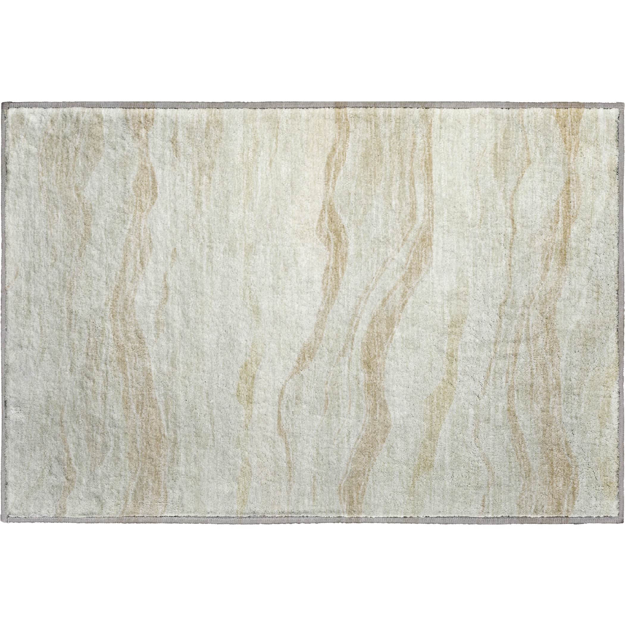 Antigua Machine Washable Transitional Beige Brown Rug 1'8" x 2'6" #shape_Rectangle
