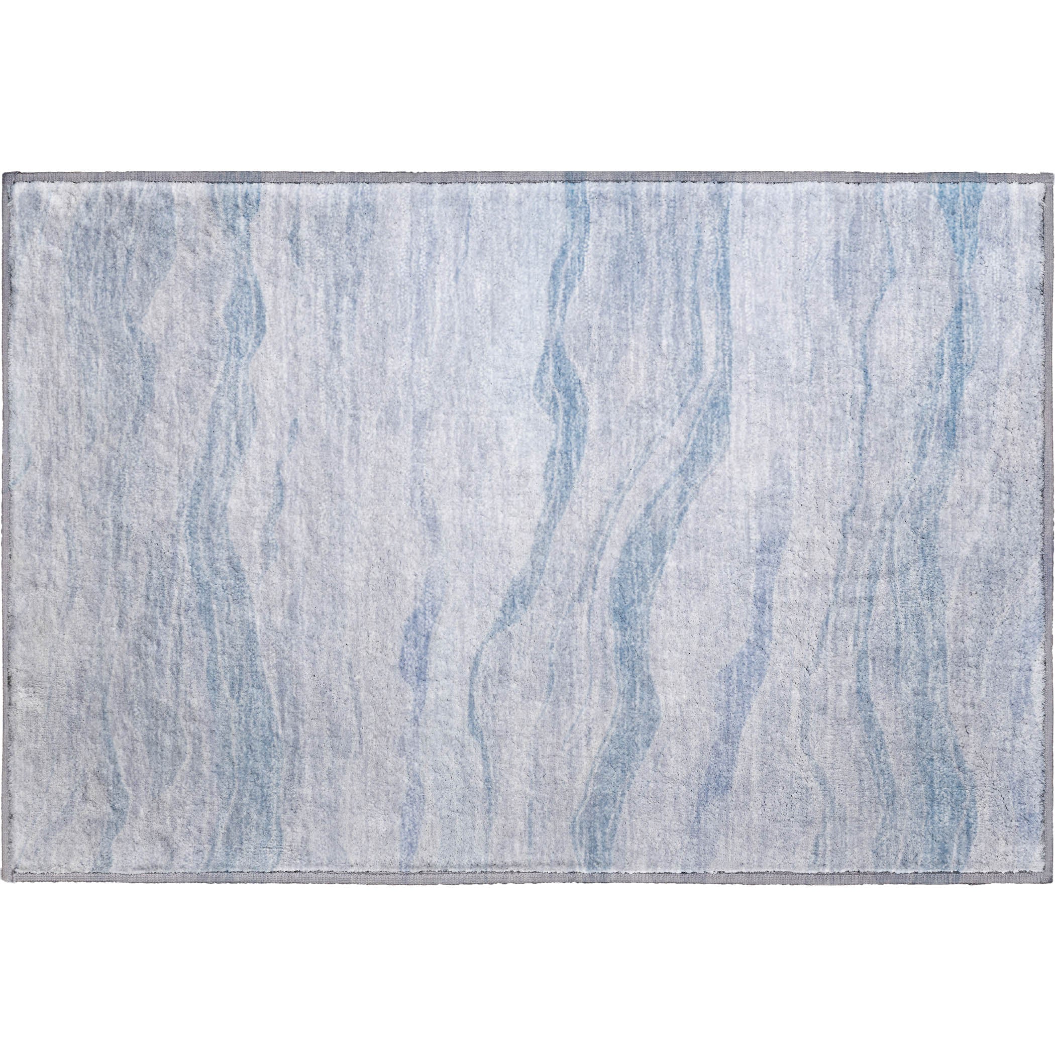 Antigua Machine Washable Transitional Sky Blue Rug 1'8" x 2'6" #shape_Rectangle