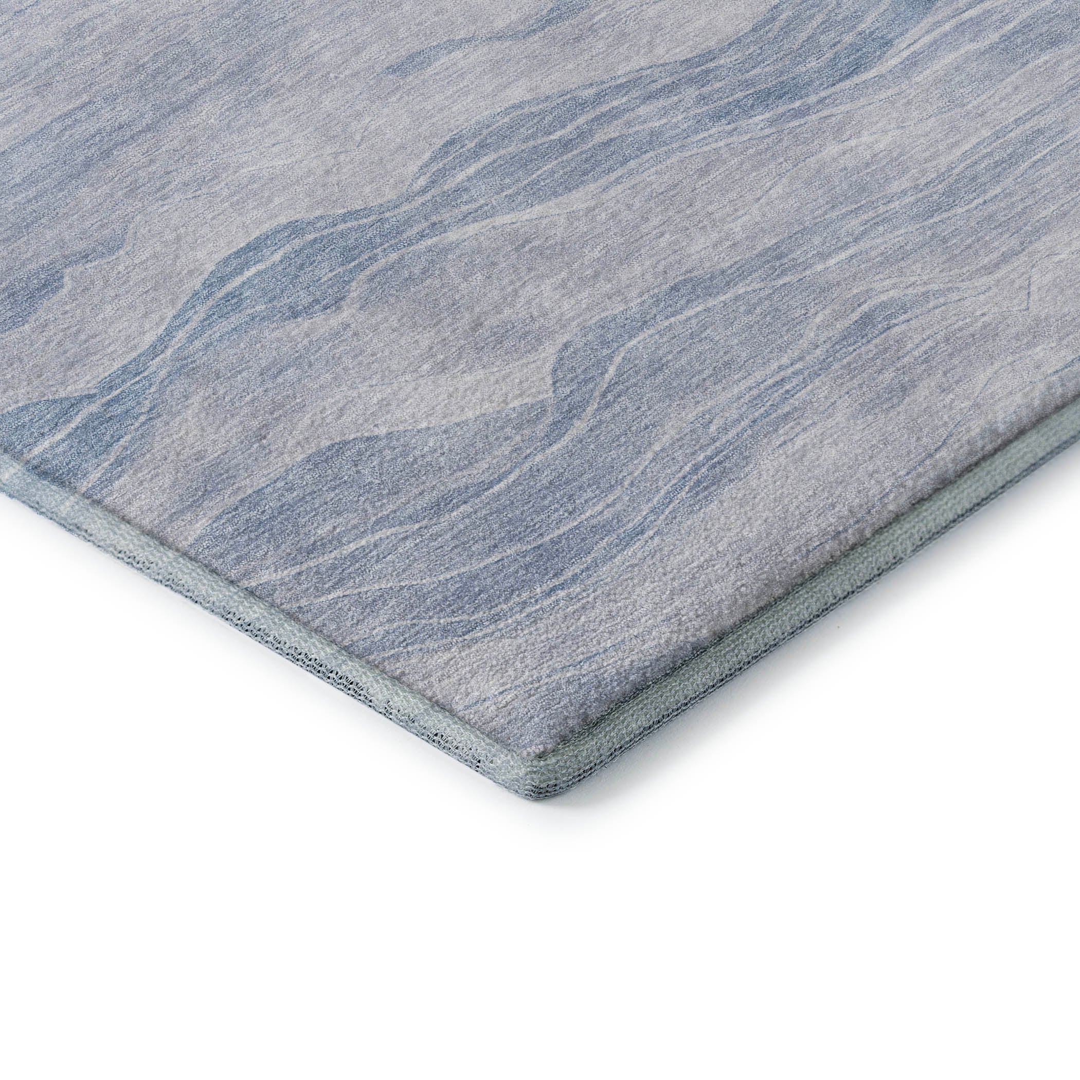 Antigua Machine Washable Transitional Sky Blue Rug 1'8" x 2'6" #shape_Rectangle