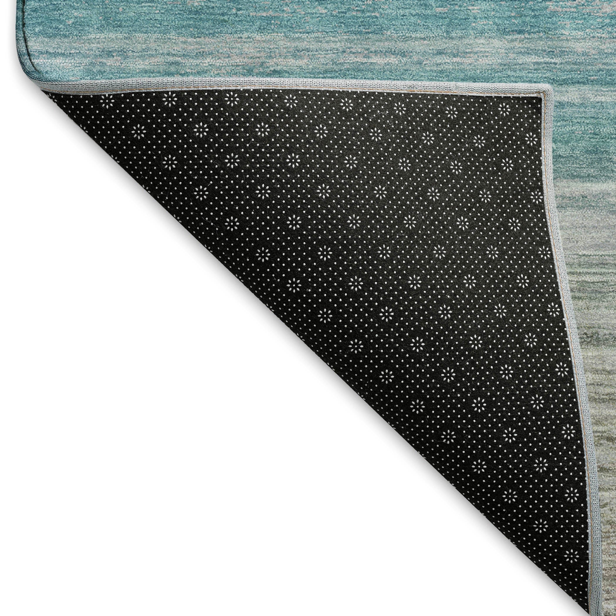 Istanbul Machine Washable Transitional Sky Blue Rug 1'8" x 2'6" #shape_Rectangle