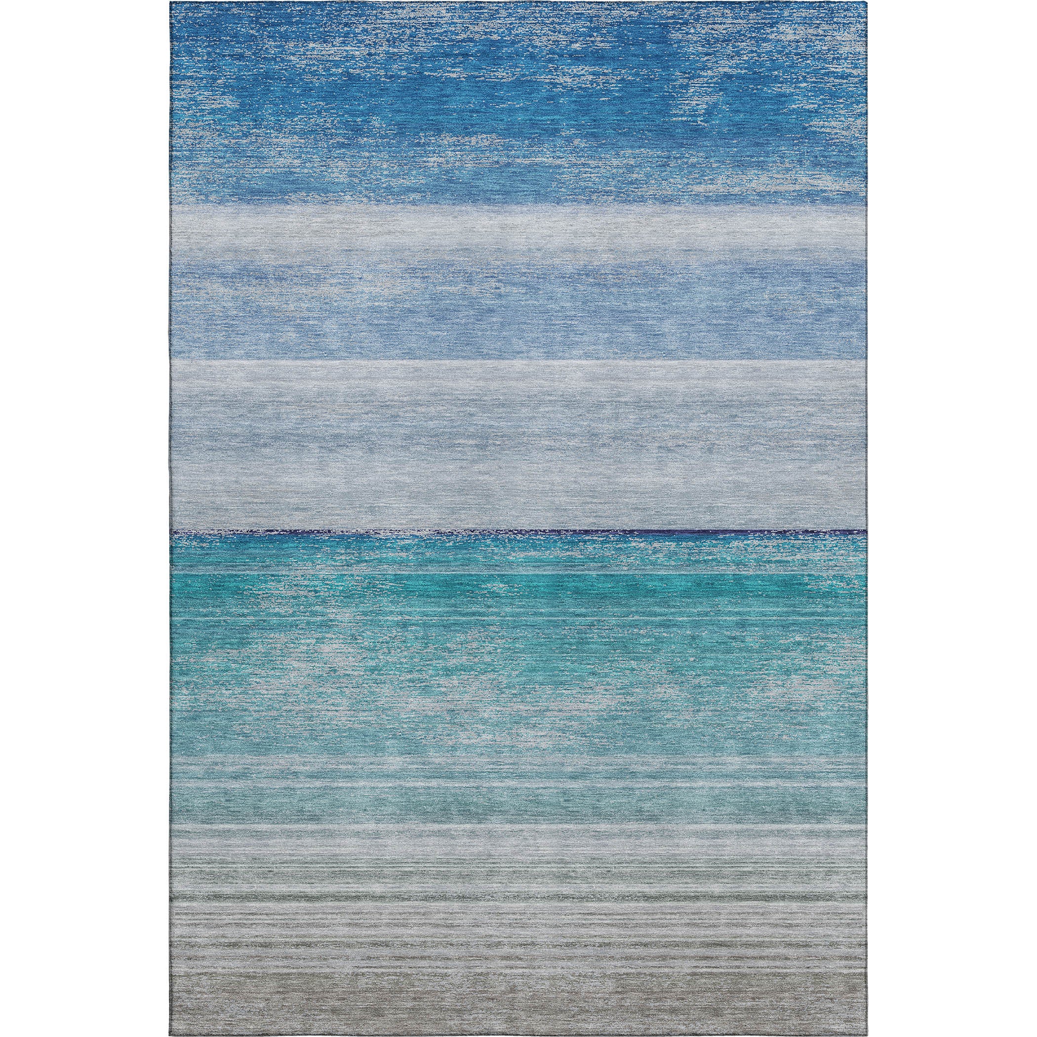 Istanbul Machine Washable Transitional Sky Blue Rug 2'6" x 3'10" #shape_Rectangle