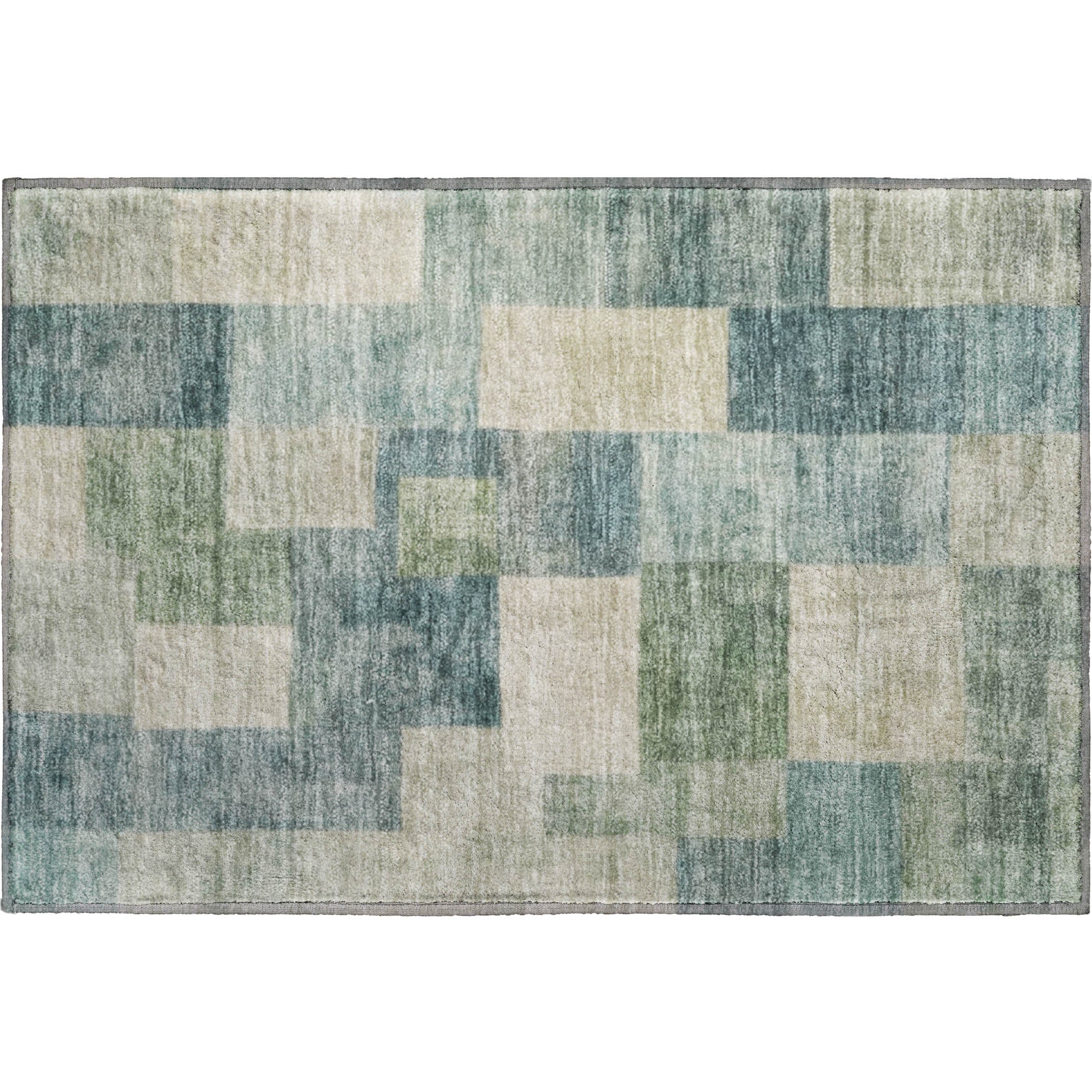 Kyoto Machine Washable Transitional Seafoam Blue Rug 1'8" x 2'6" #shape_Rectangle