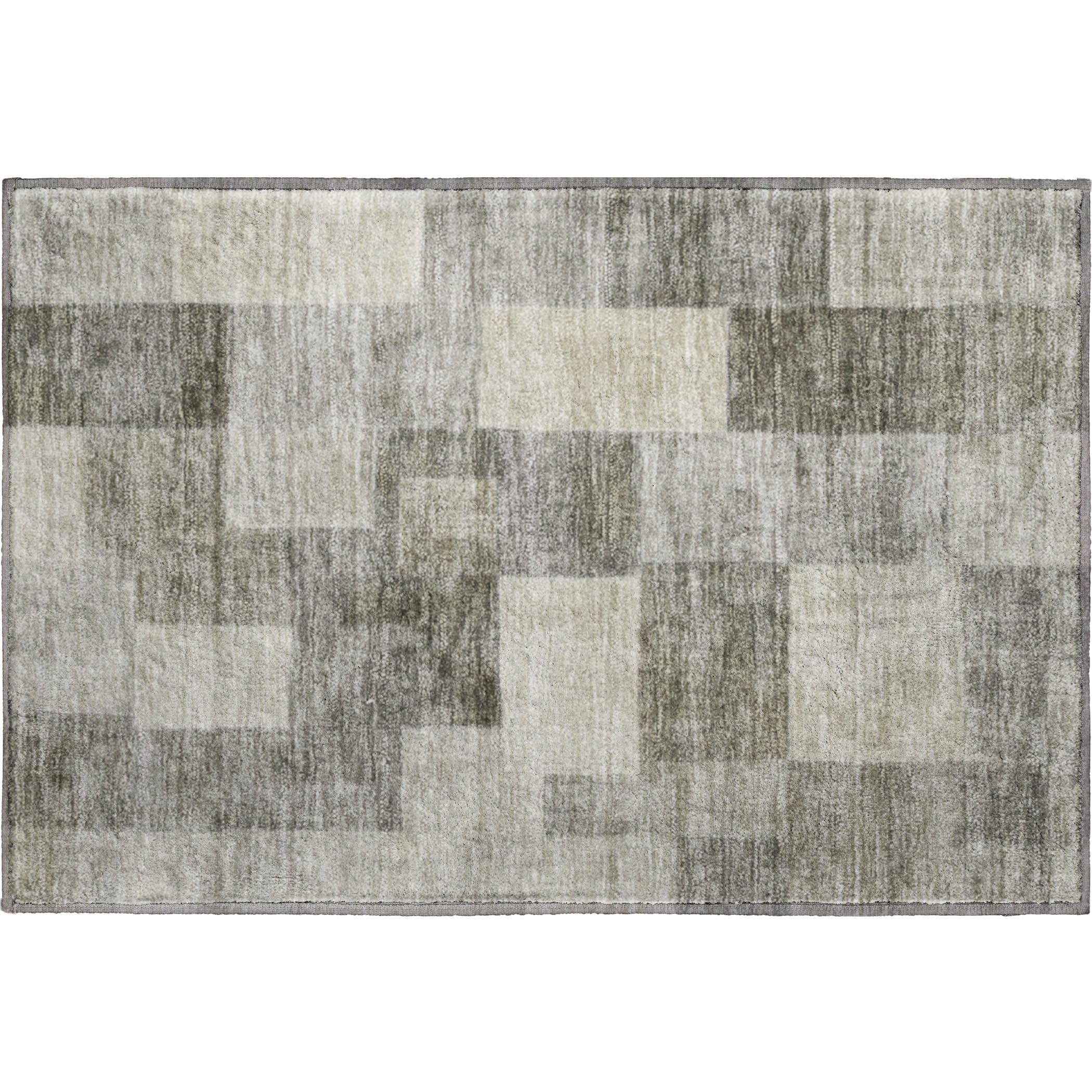 Kyoto Machine Washable Transitional Taupe Brown Rug 1'8" x 2'6" #shape_Rectangle