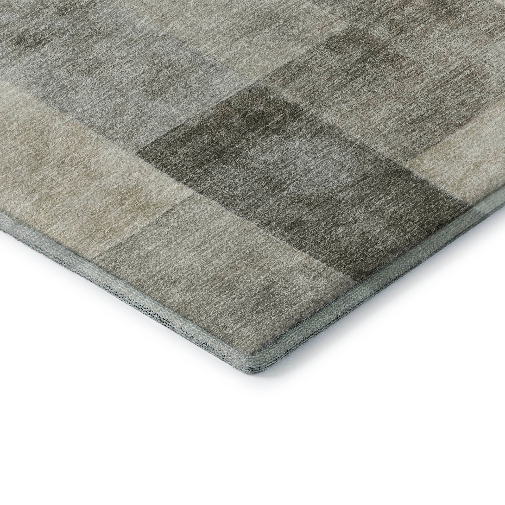 Kyoto Machine Washable Transitional Taupe Brown Rug 1'8" x 2'6" #shape_Rectangle
