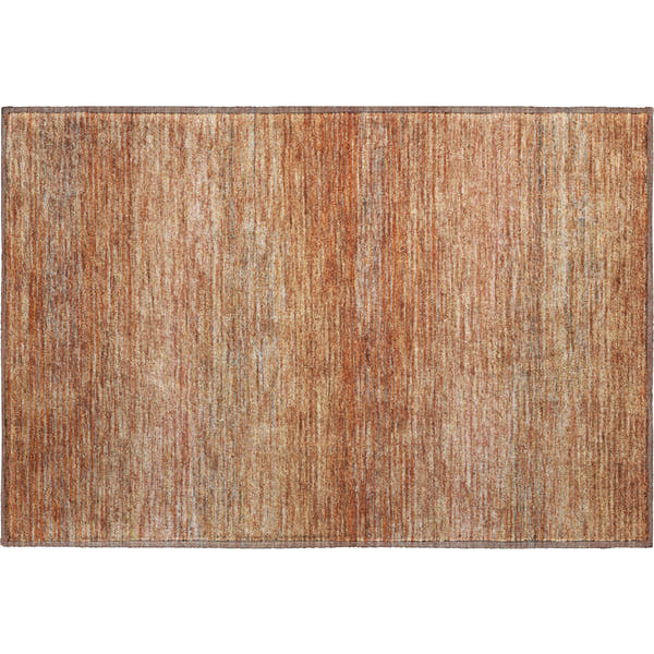 Dublin Machine Washable Transitional Copper Orange Rug 1'8" x 2'6"