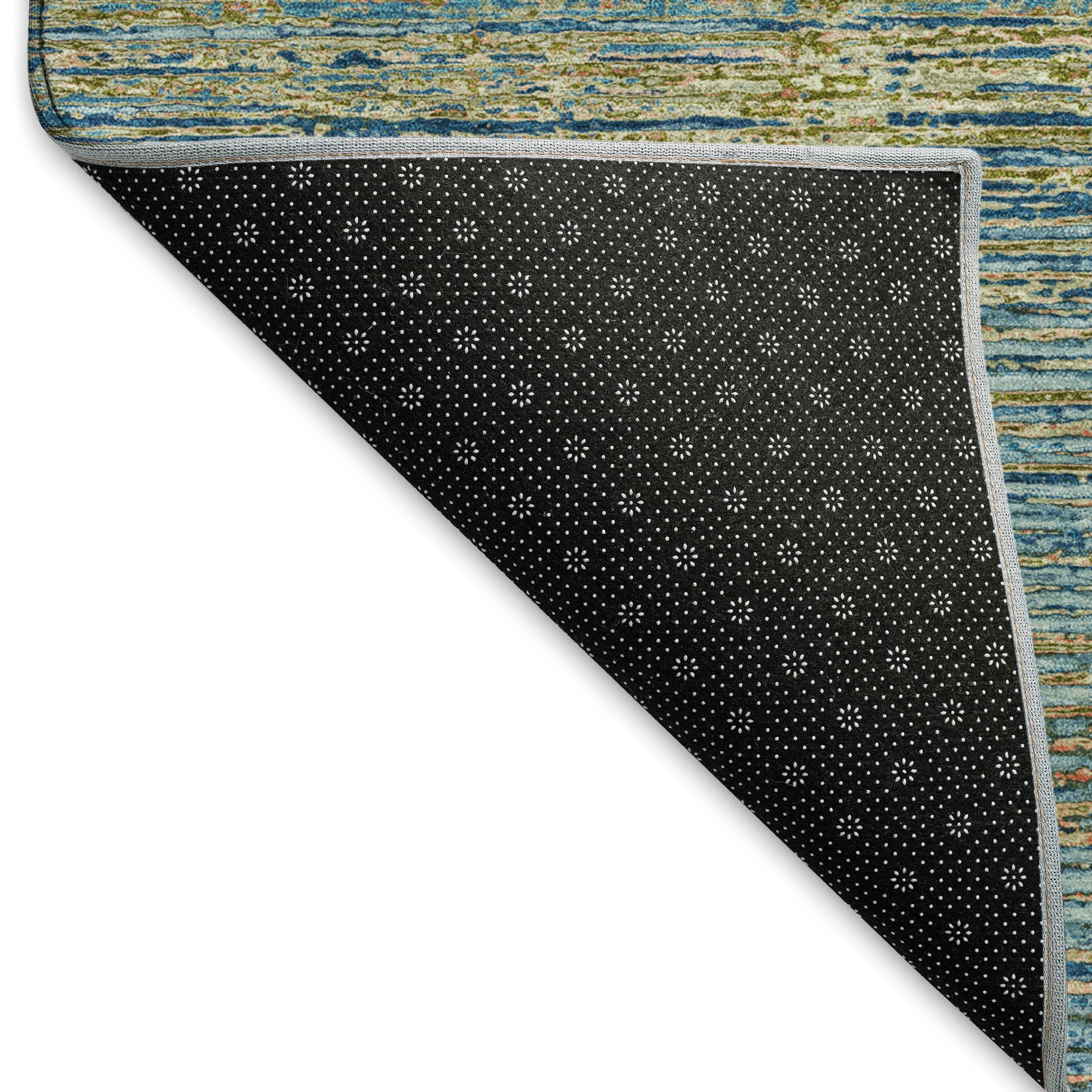 Dublin Machine Washable Transitional Denim Blue Rug 1'8" x 2'6" #shape_Rectangle