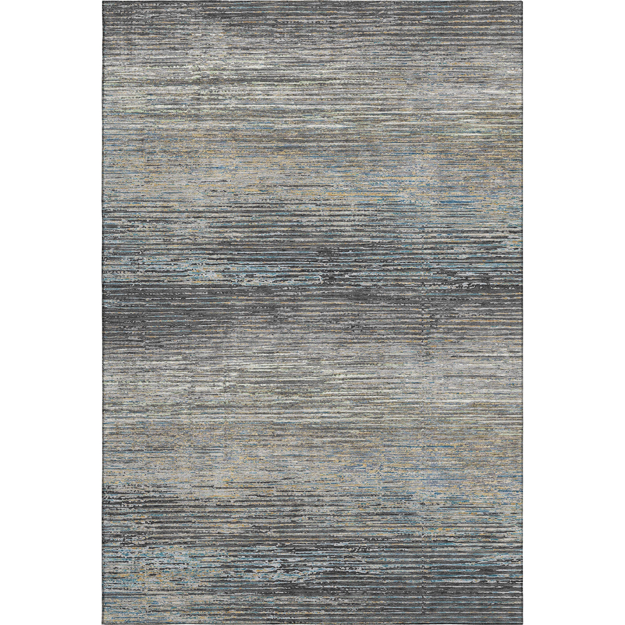 Dublin Machine Washable Transitional Granite Gray Rug 2'6" x 3'10" #shape_Rectangle