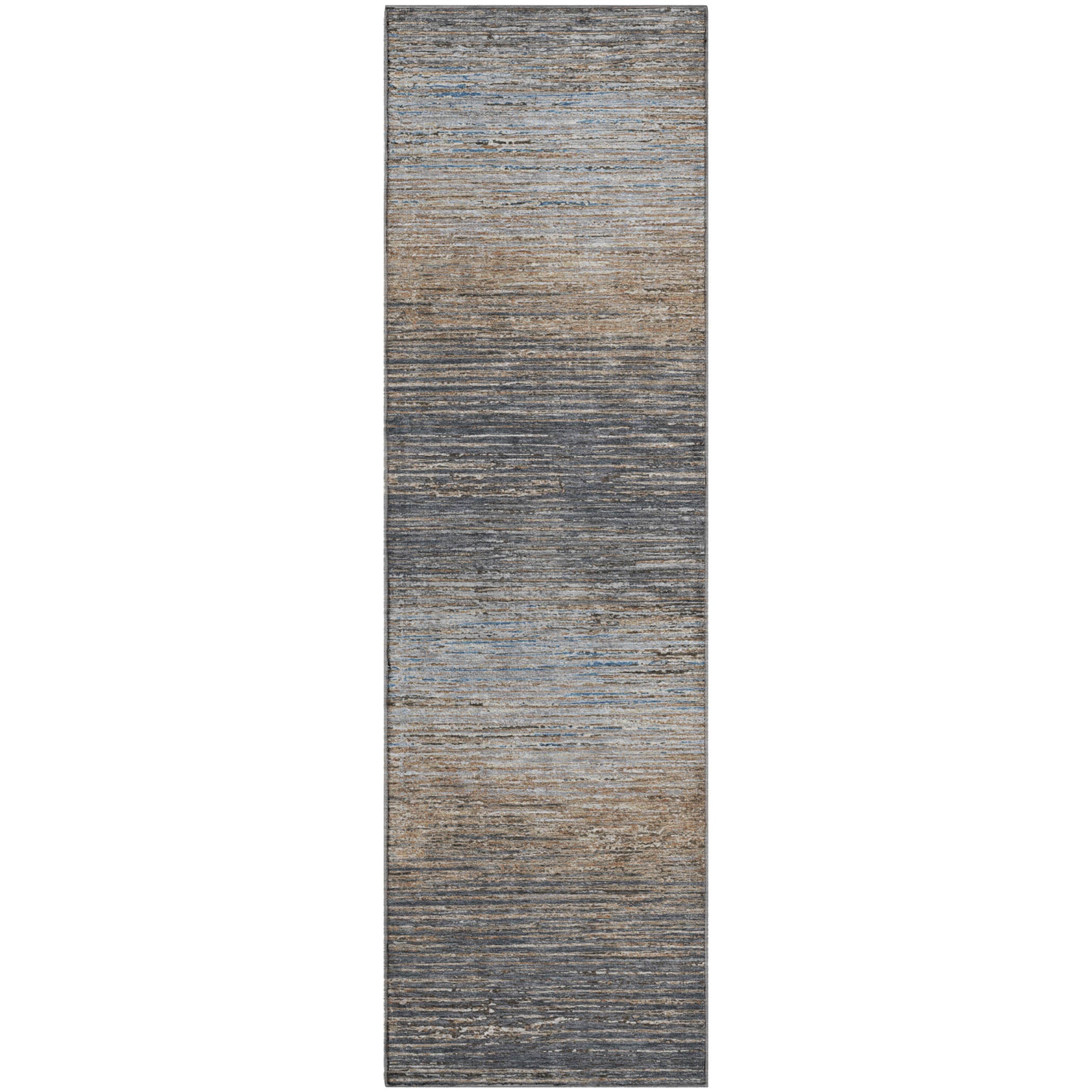 Dublin Machine Washable Transitional Pewter Gray Rug 2'3" x 7'6" #shape_Runner